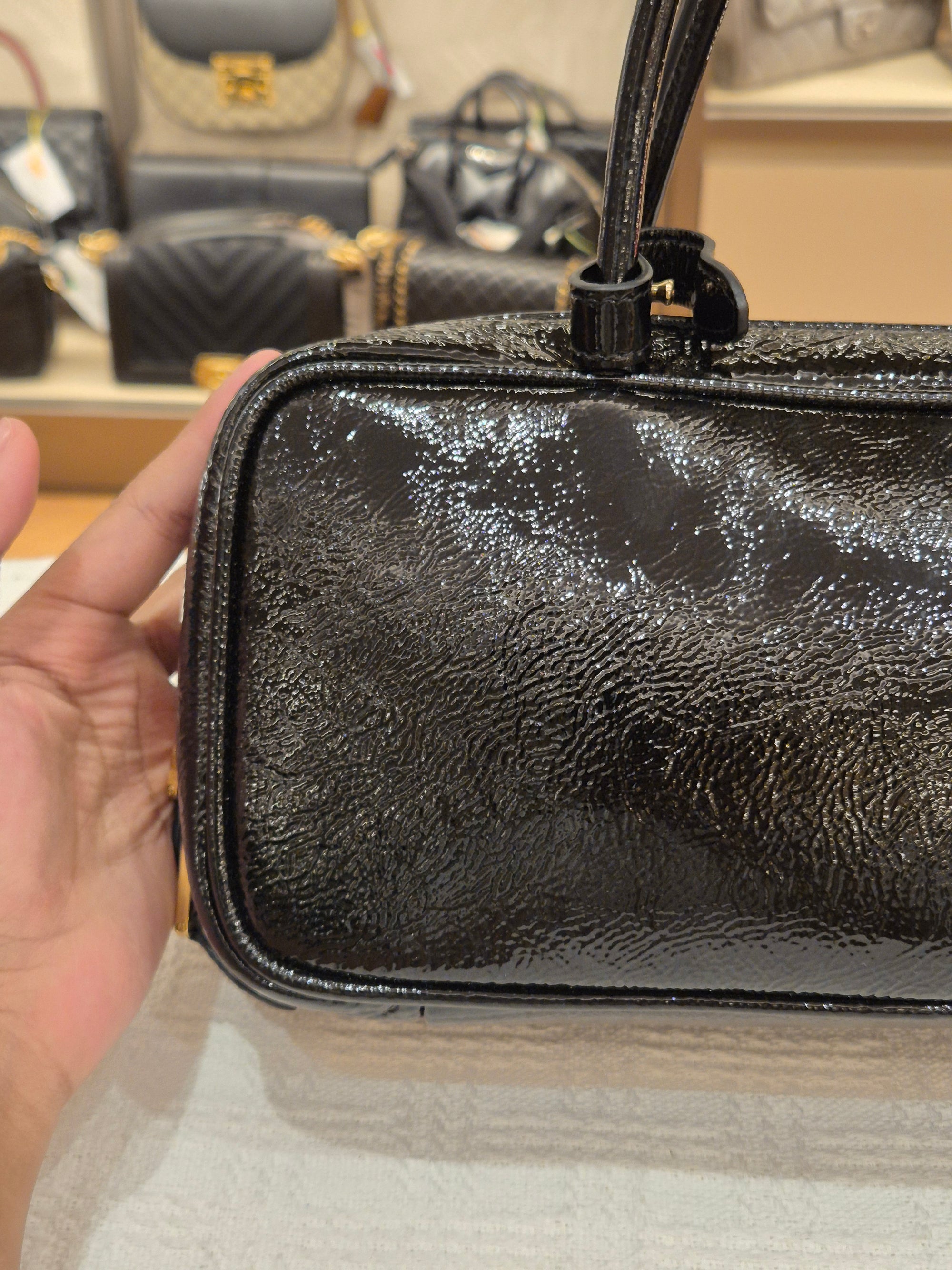 Miu Miu Beau Patent Leather Tote