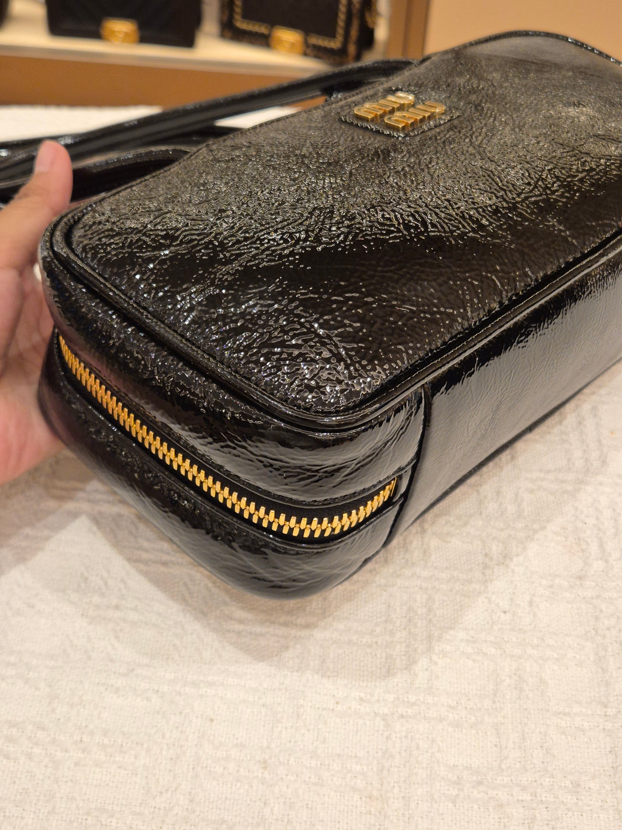 Miu Miu Beau Patent Leather Tote