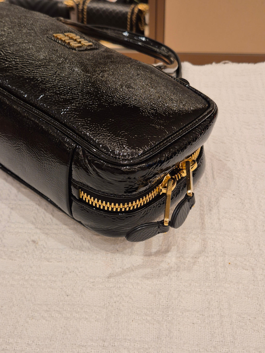 Miu Miu Beau Patent Leather Tote