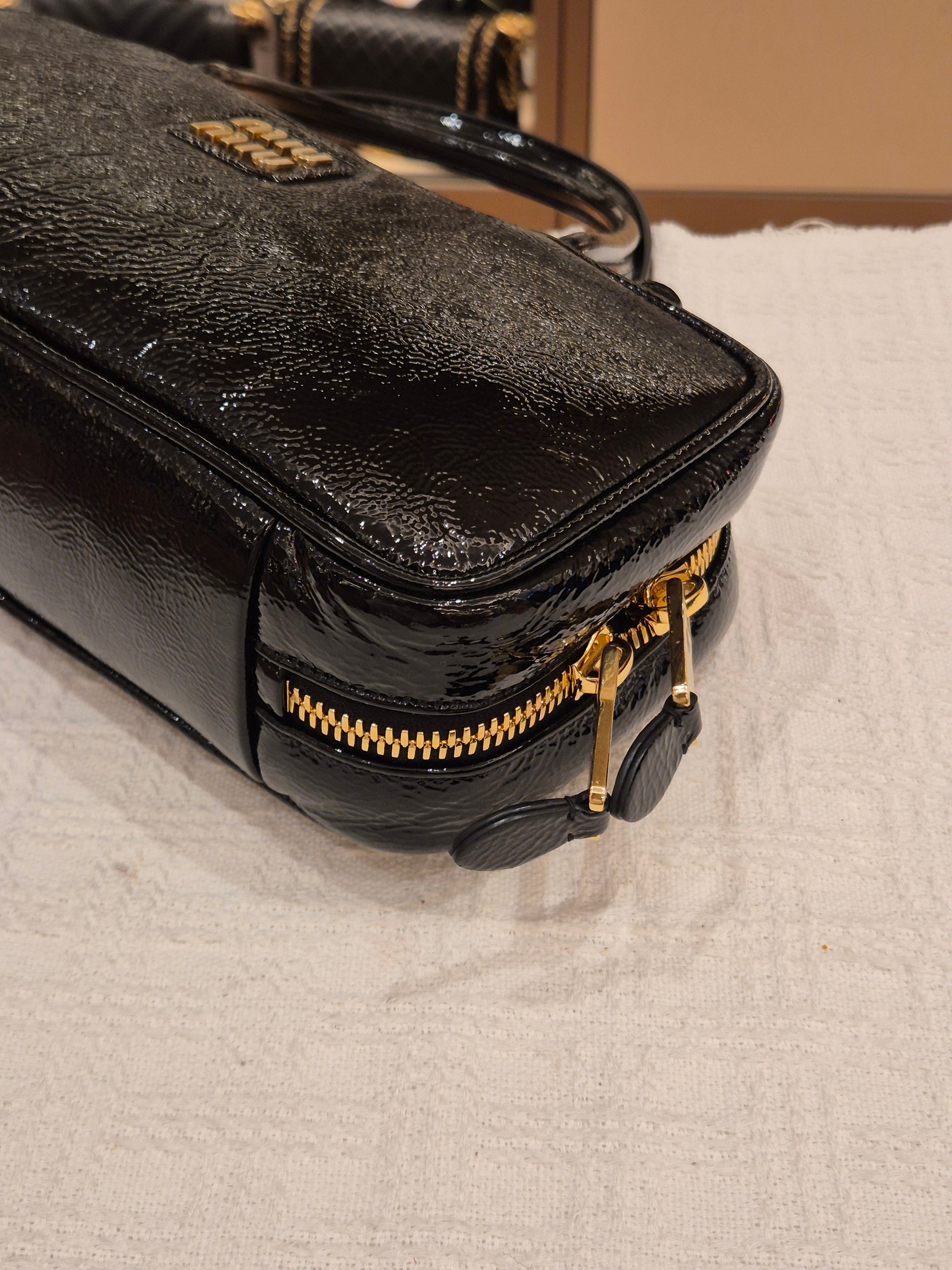 Miu Miu Beau Patent Leather Tote