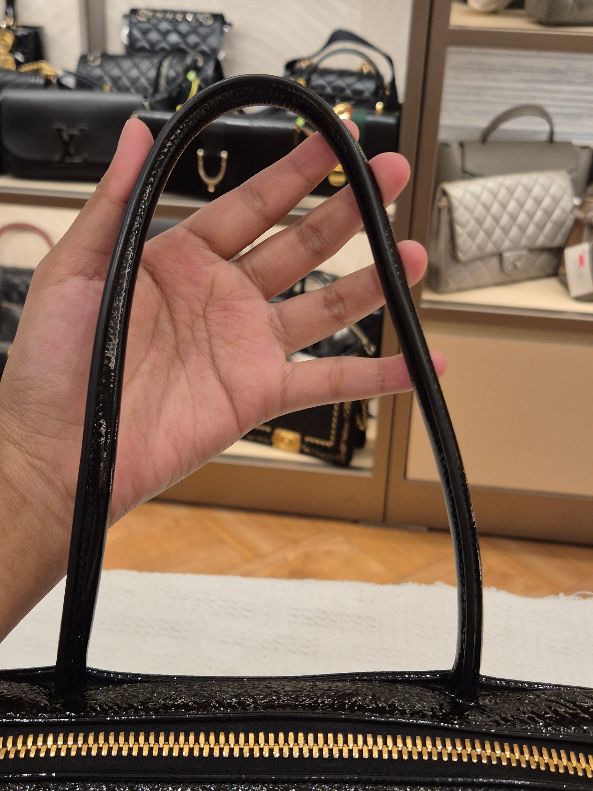 Miu Miu Beau Patent Leather Tote
