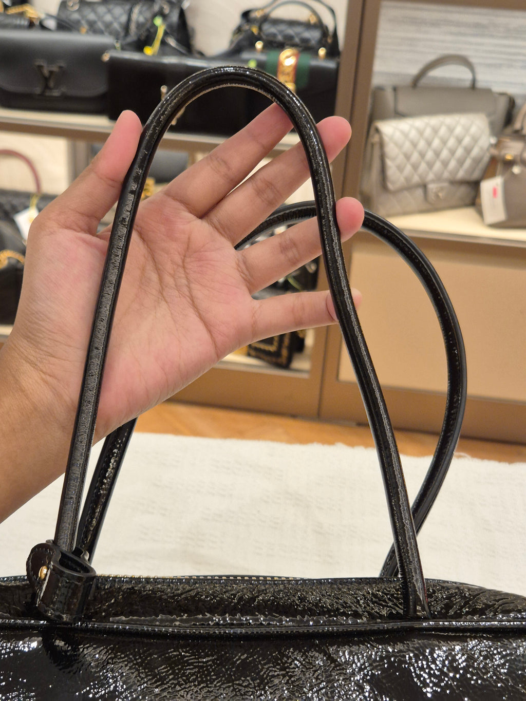 Miu Miu Beau Patent Leather Tote