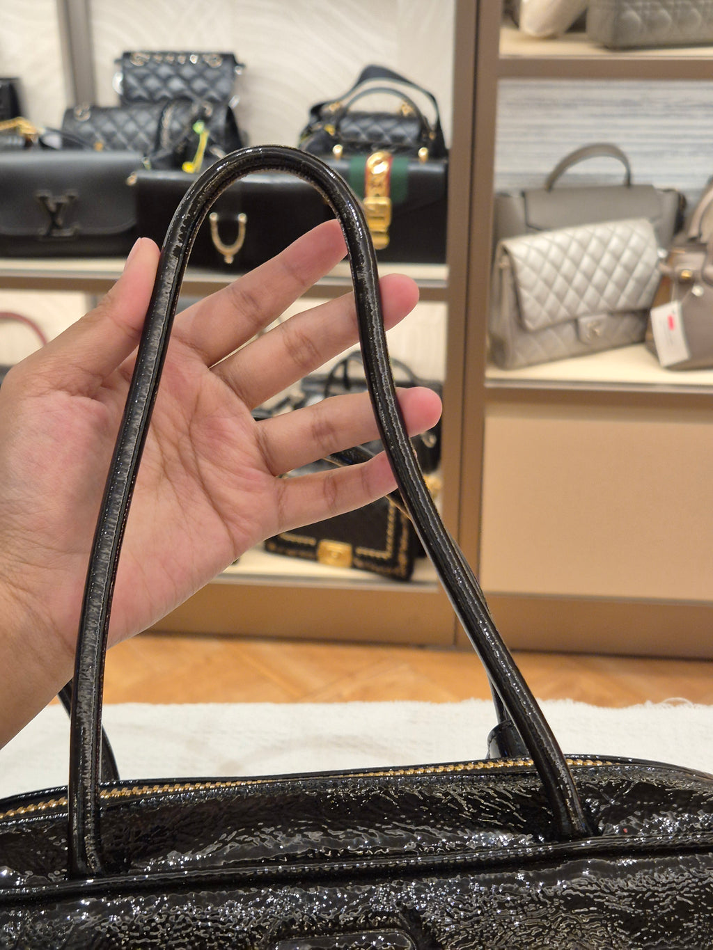 Miu Miu Beau Patent Leather Tote