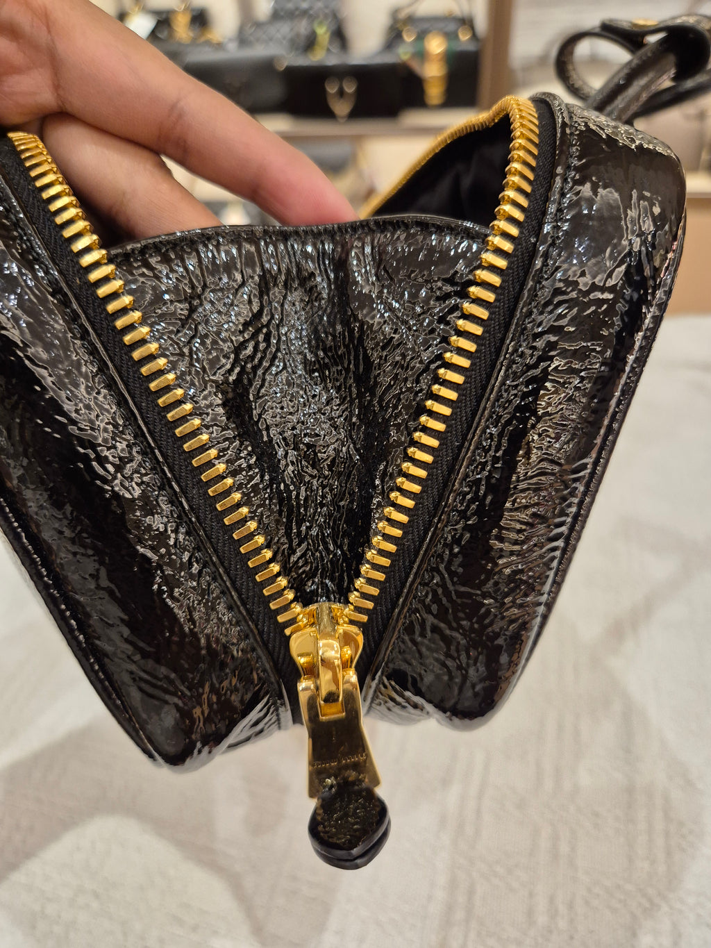 Miu Miu Beau Patent Leather Tote