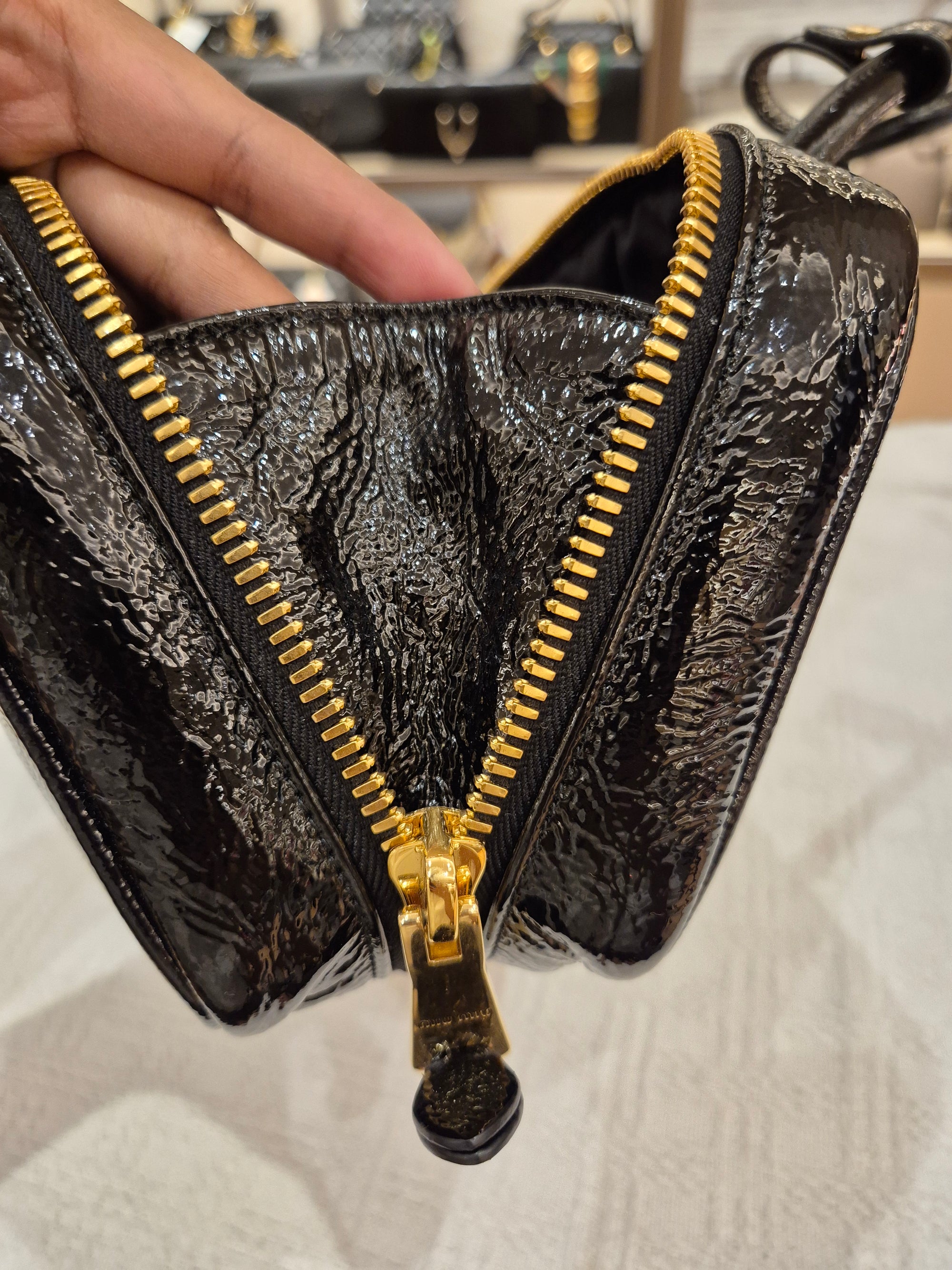 Miu Miu Beau Patent Leather Tote