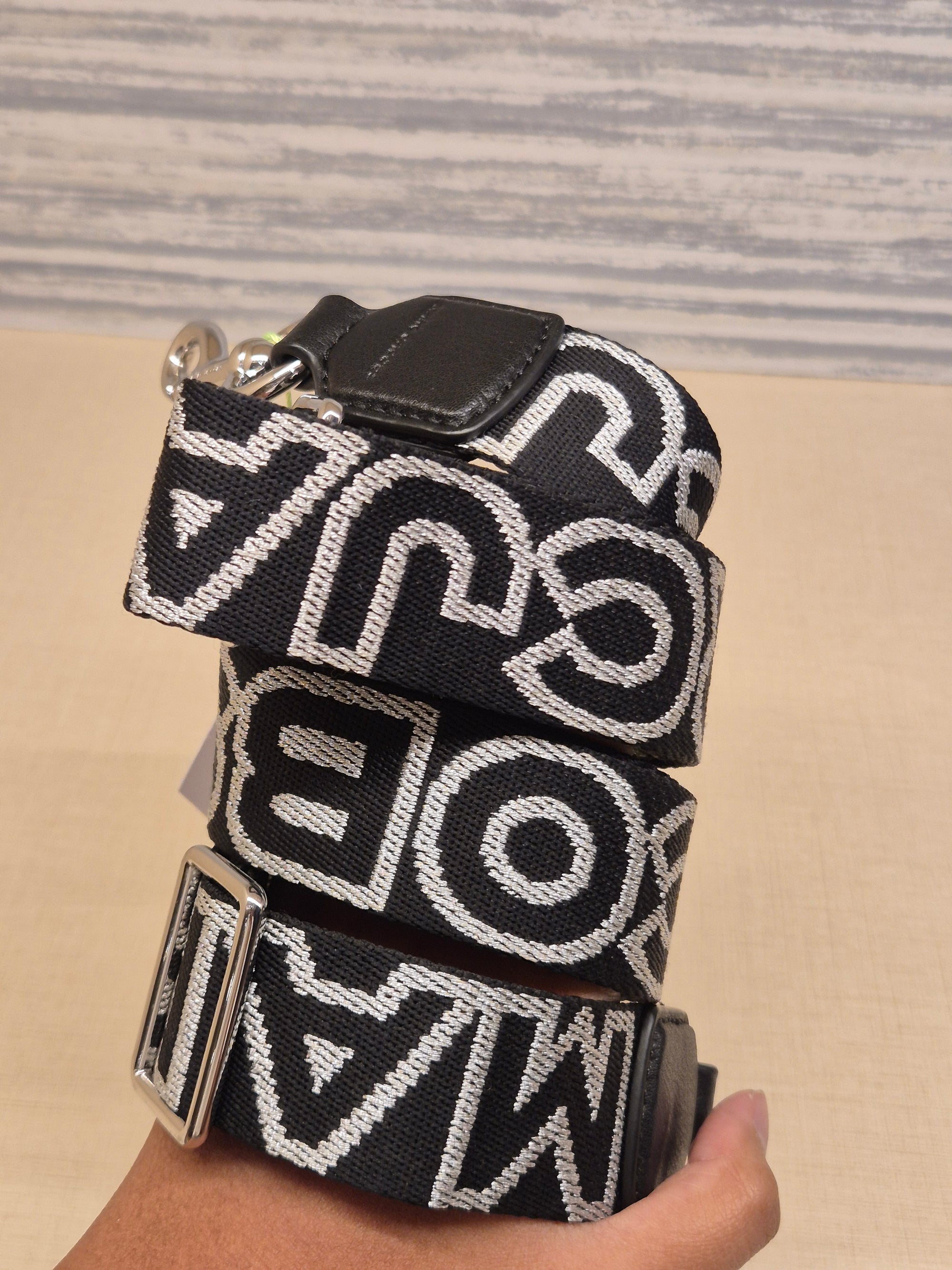 Marc Jacob Strap Black Silver Font