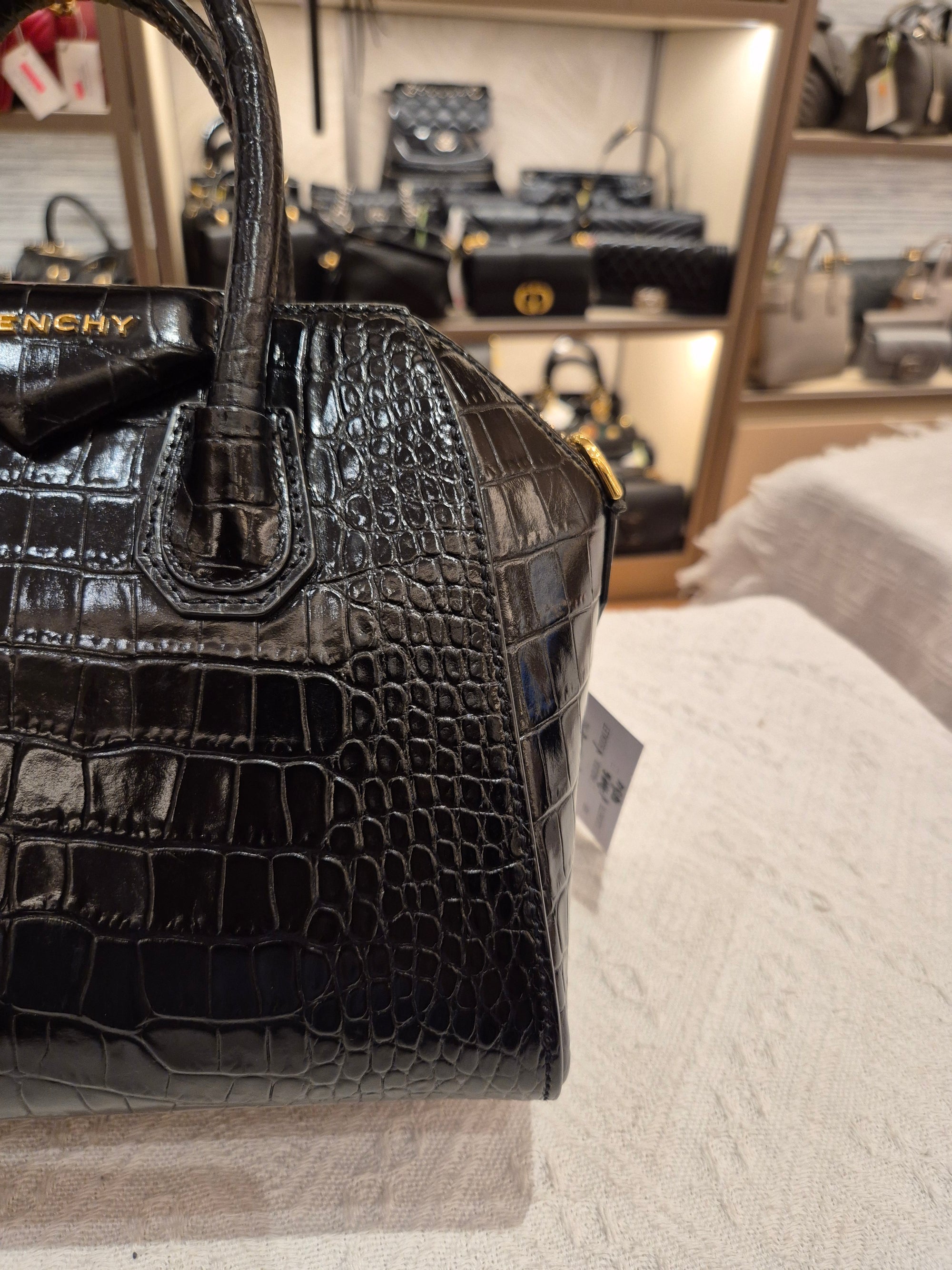 Givenchy Antigona Mini Croco Black