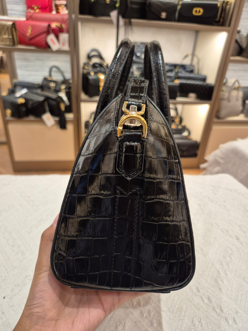 Givenchy Antigona Mini Croco Black