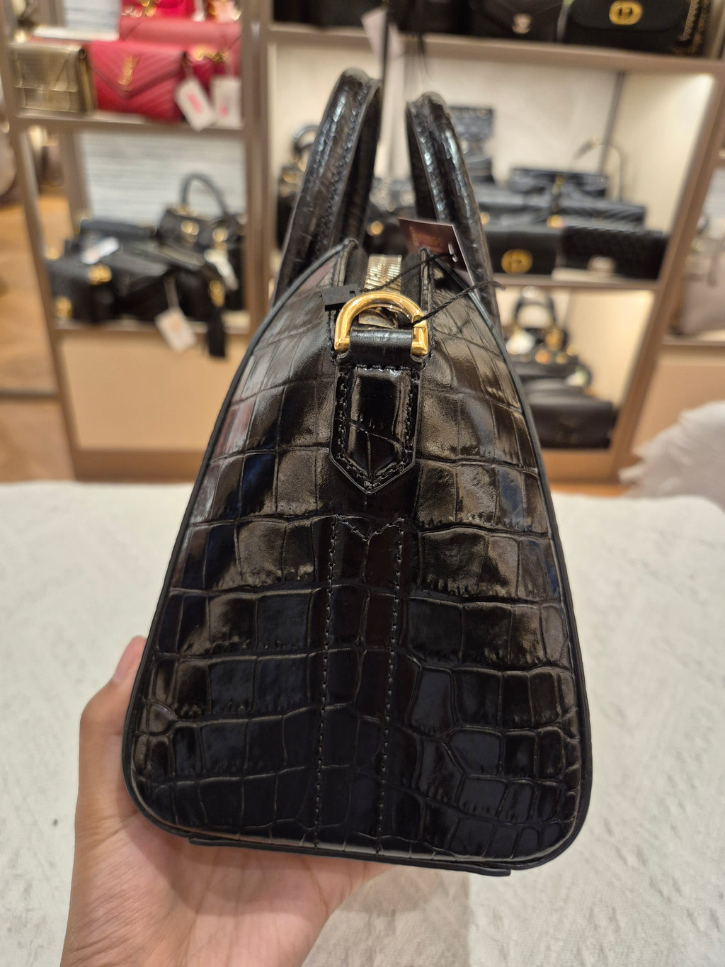 Givenchy Antigona Mini Croco Black
