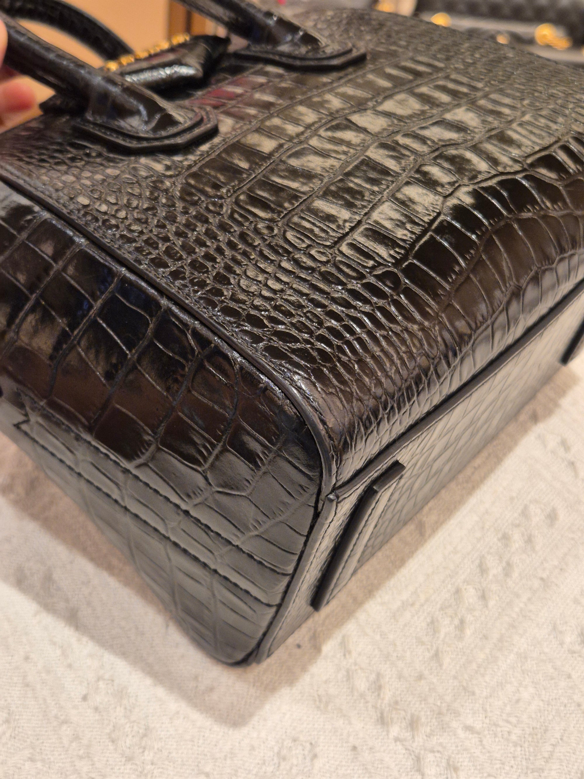 Givenchy Antigona Mini Croco Black