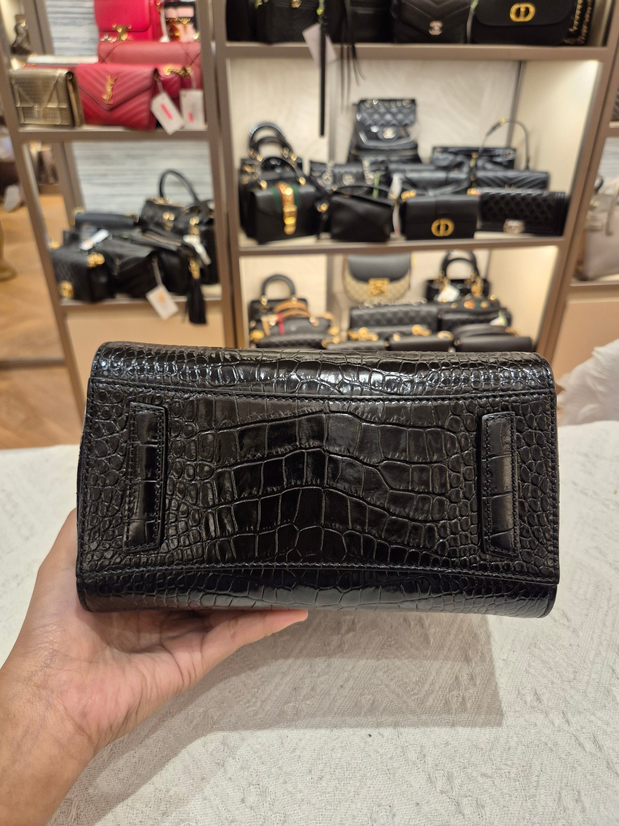 Givenchy Antigona Mini Croco Black