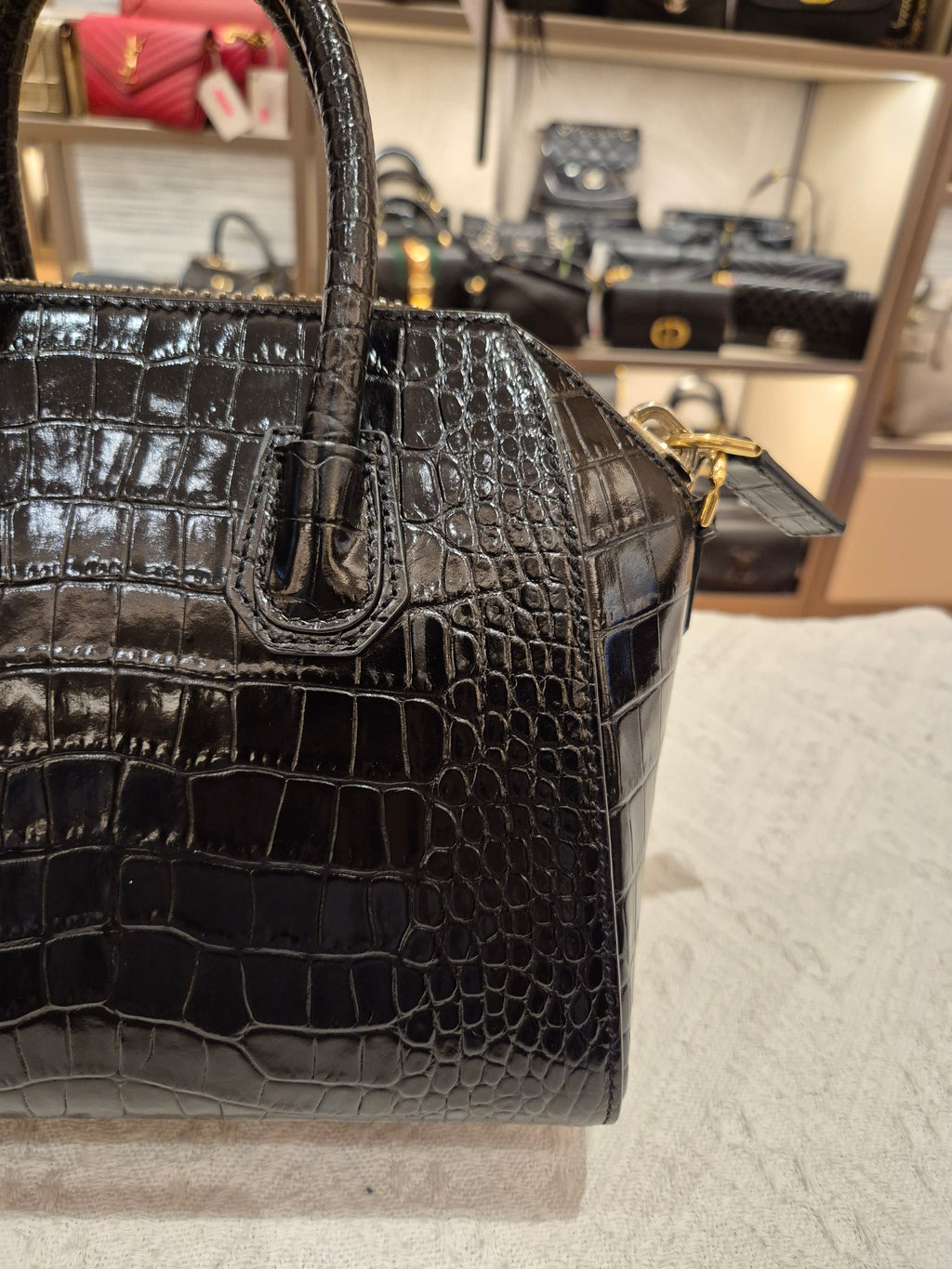 Givenchy Antigona Mini Croco Black
