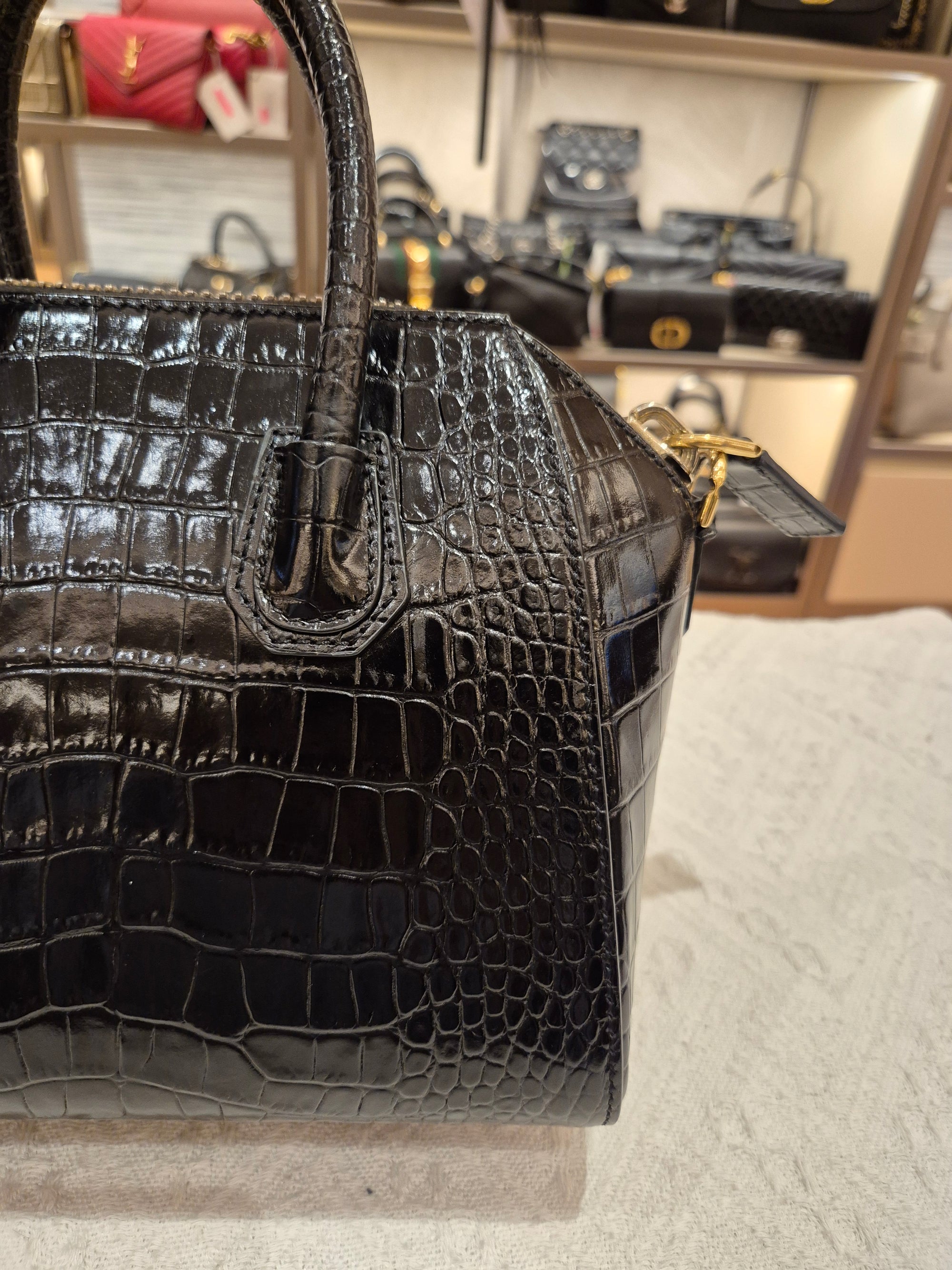 Givenchy Antigona Mini Croco Black