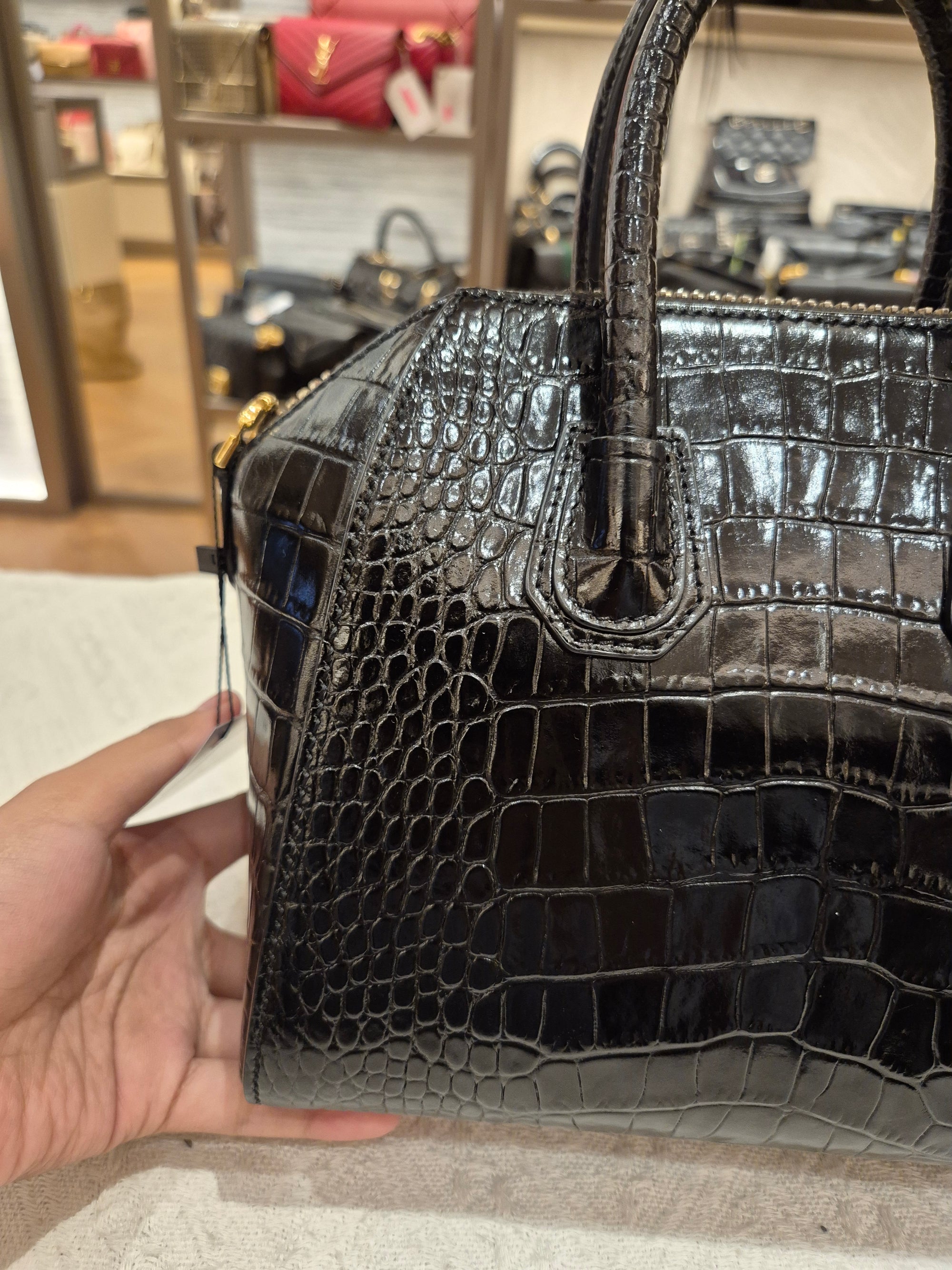 Givenchy Antigona Mini Croco Black