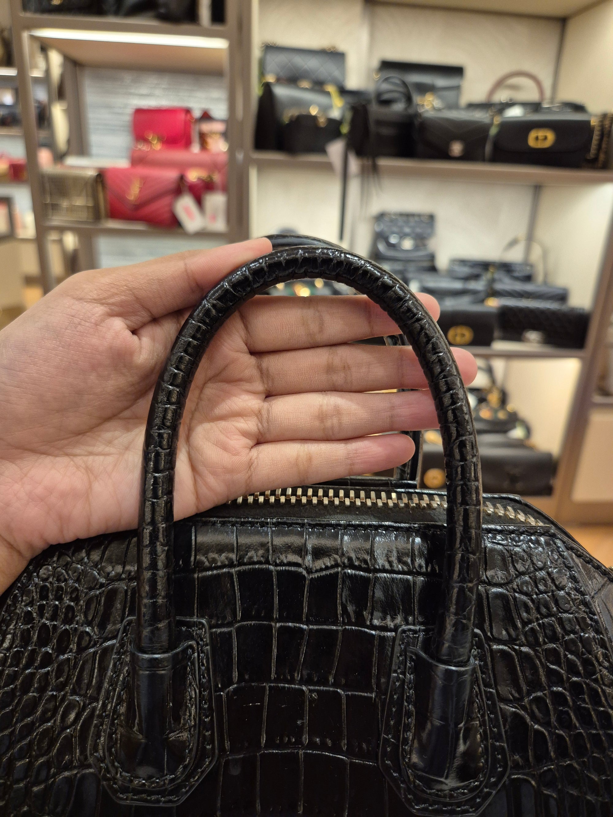 Givenchy Antigona Mini Croco Black