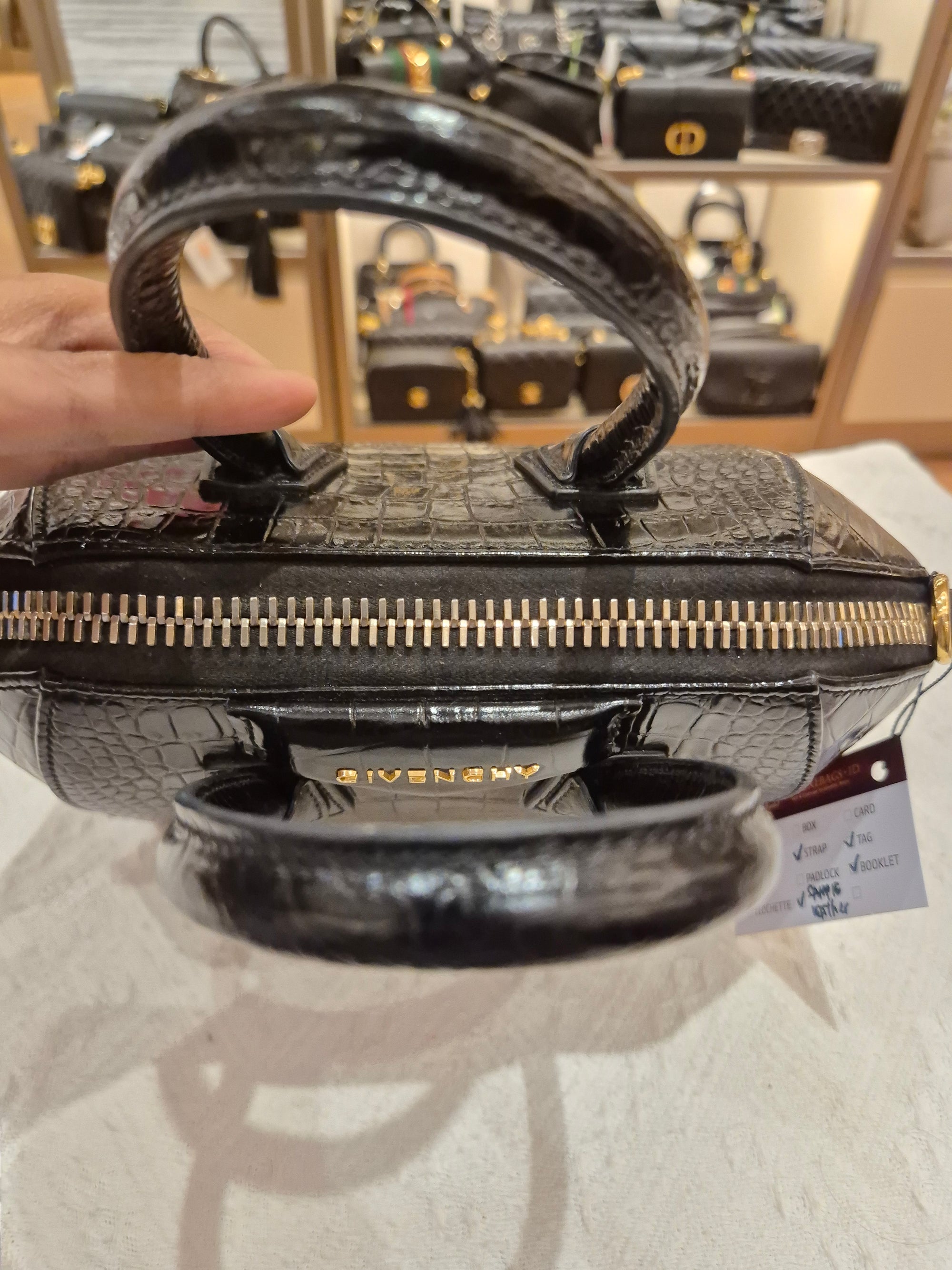 Givenchy Antigona Mini Croco Black