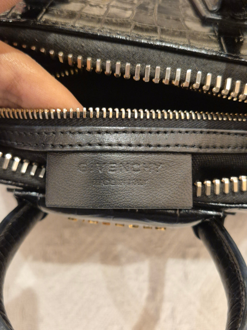 Givenchy Antigona Mini Croco Black