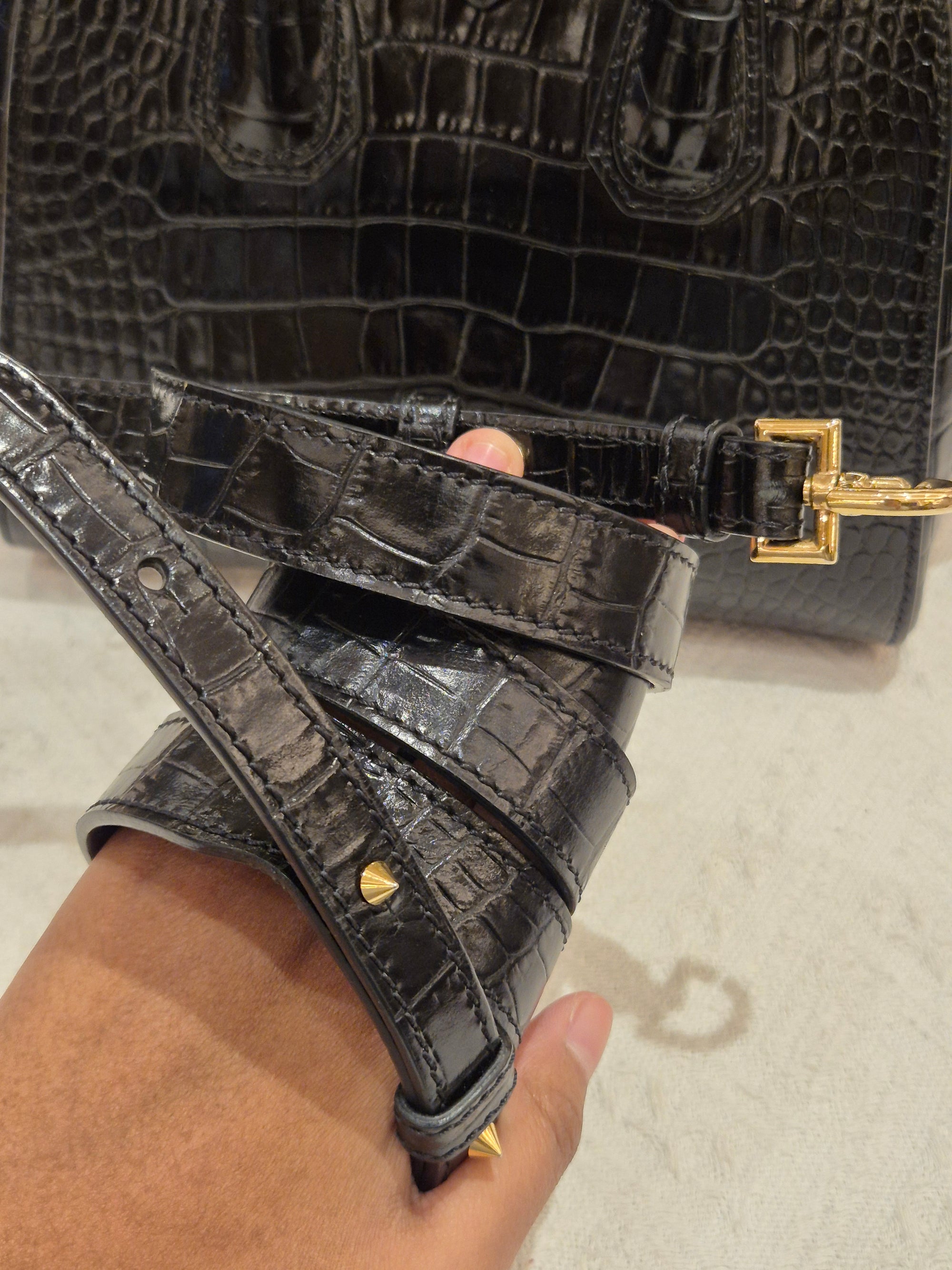 Givenchy Antigona Mini Croco Black