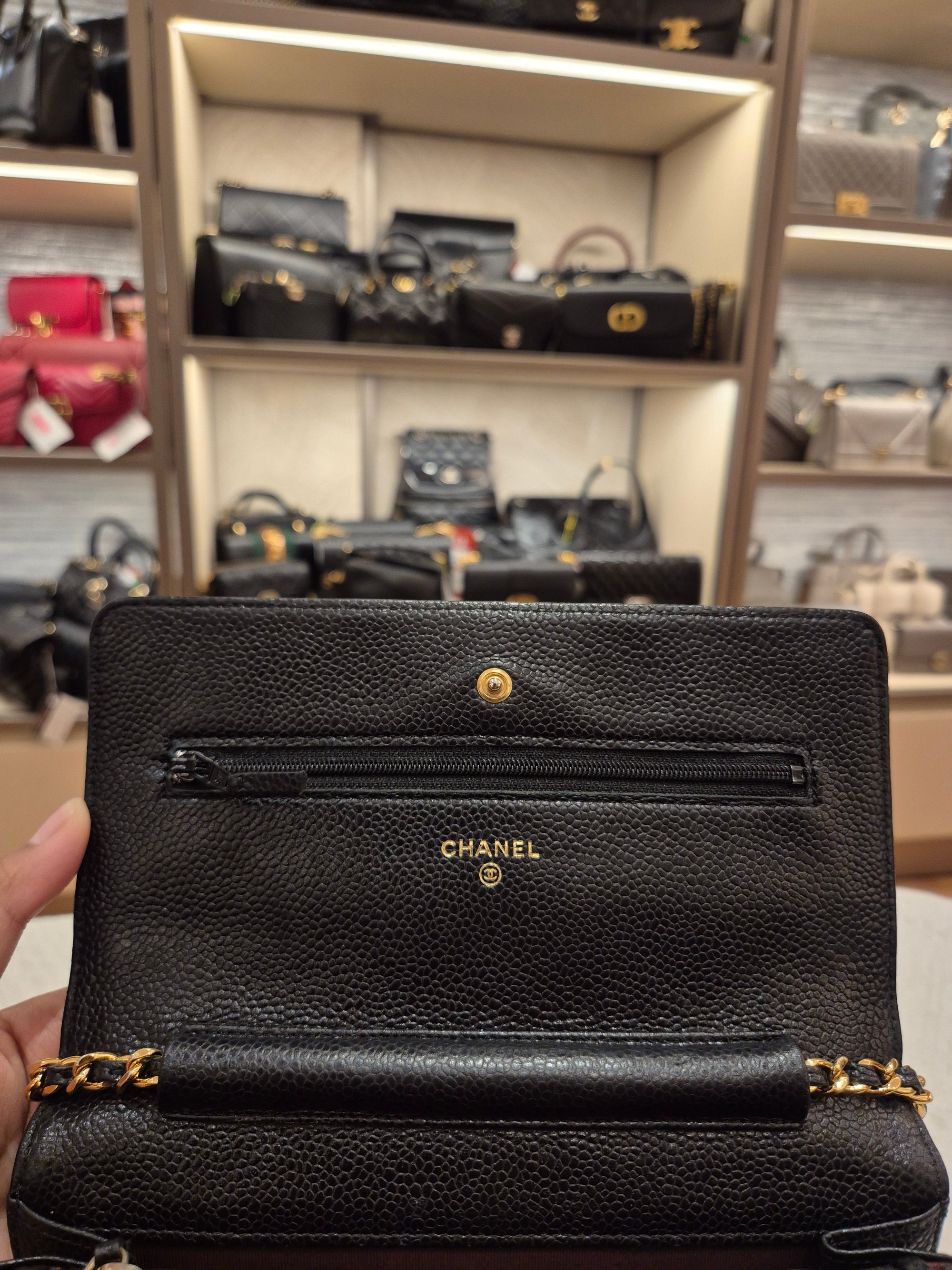 Chanel Wallet On Chain Black
