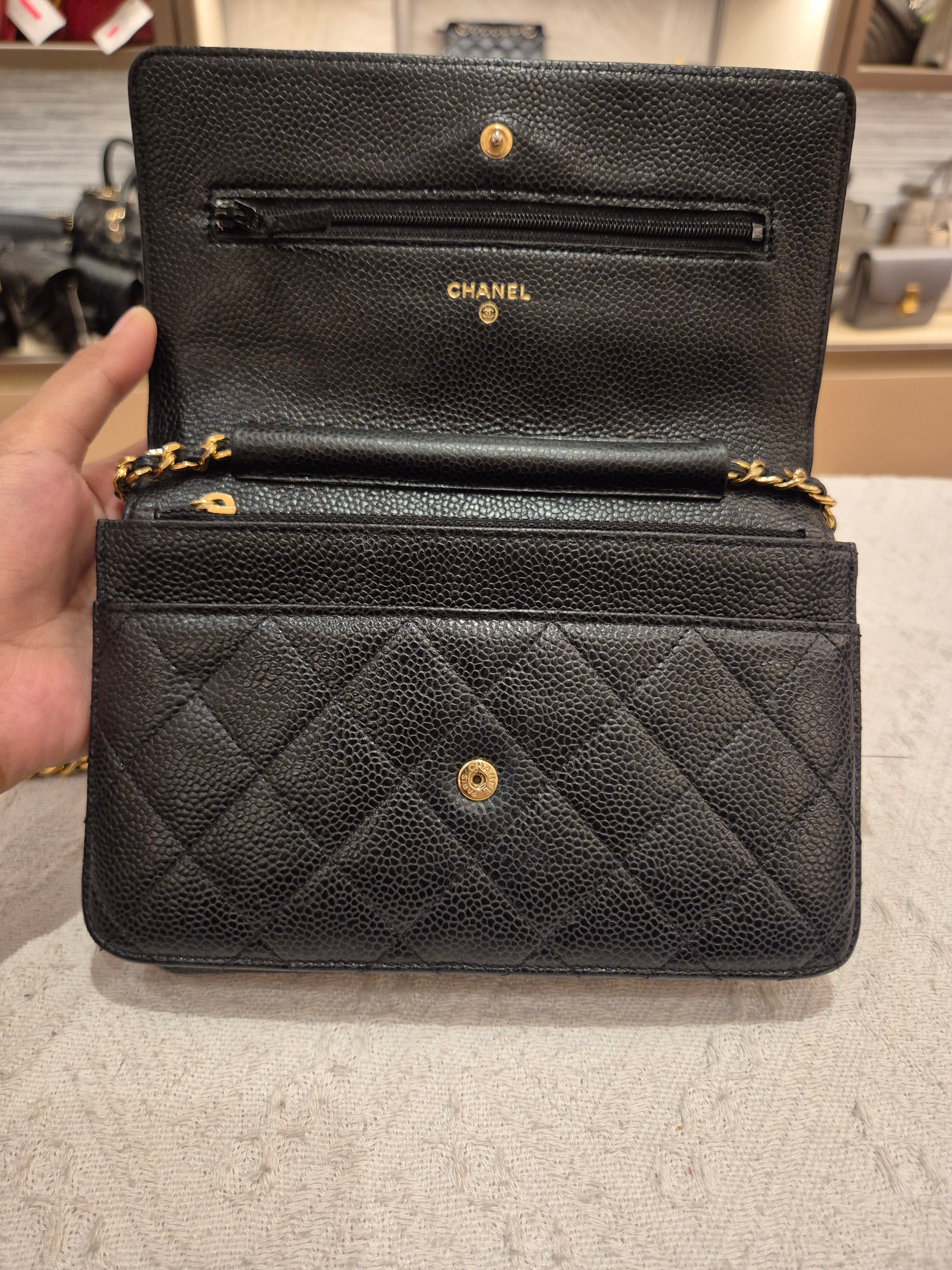 Chanel Wallet On Chain Black