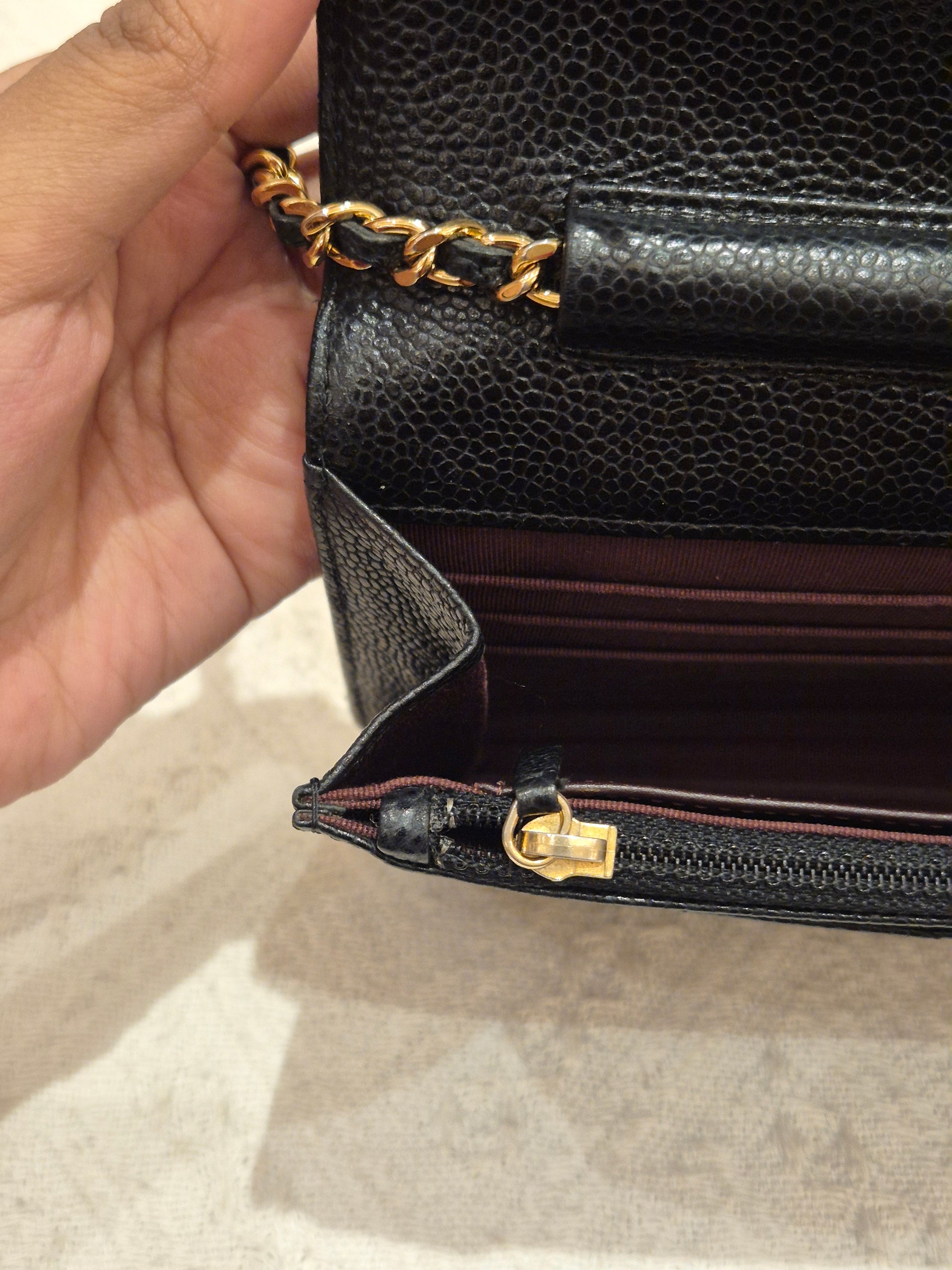 Chanel Wallet On Chain Black