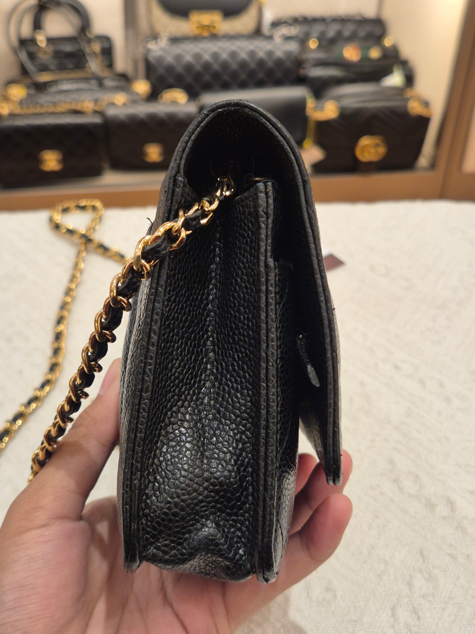 Chanel Wallet On Chain Black