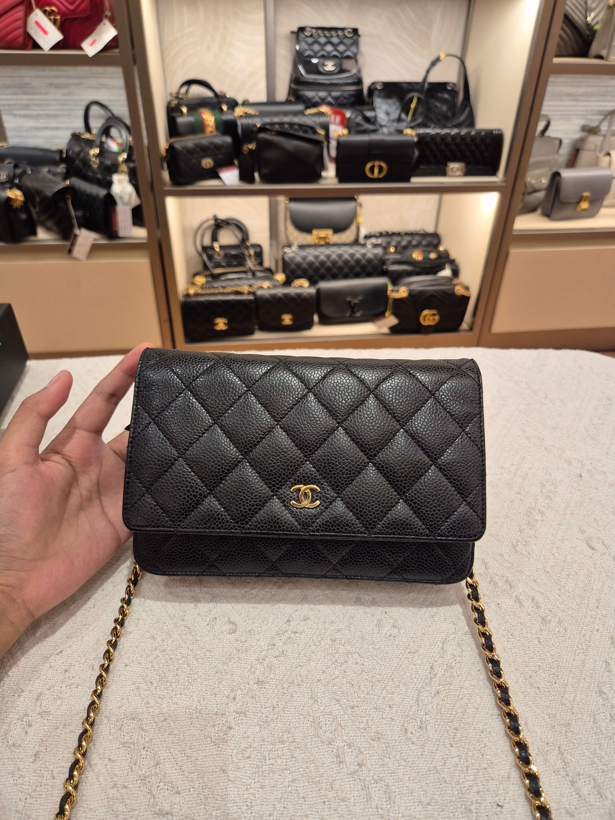 Chanel Wallet On Chain Black