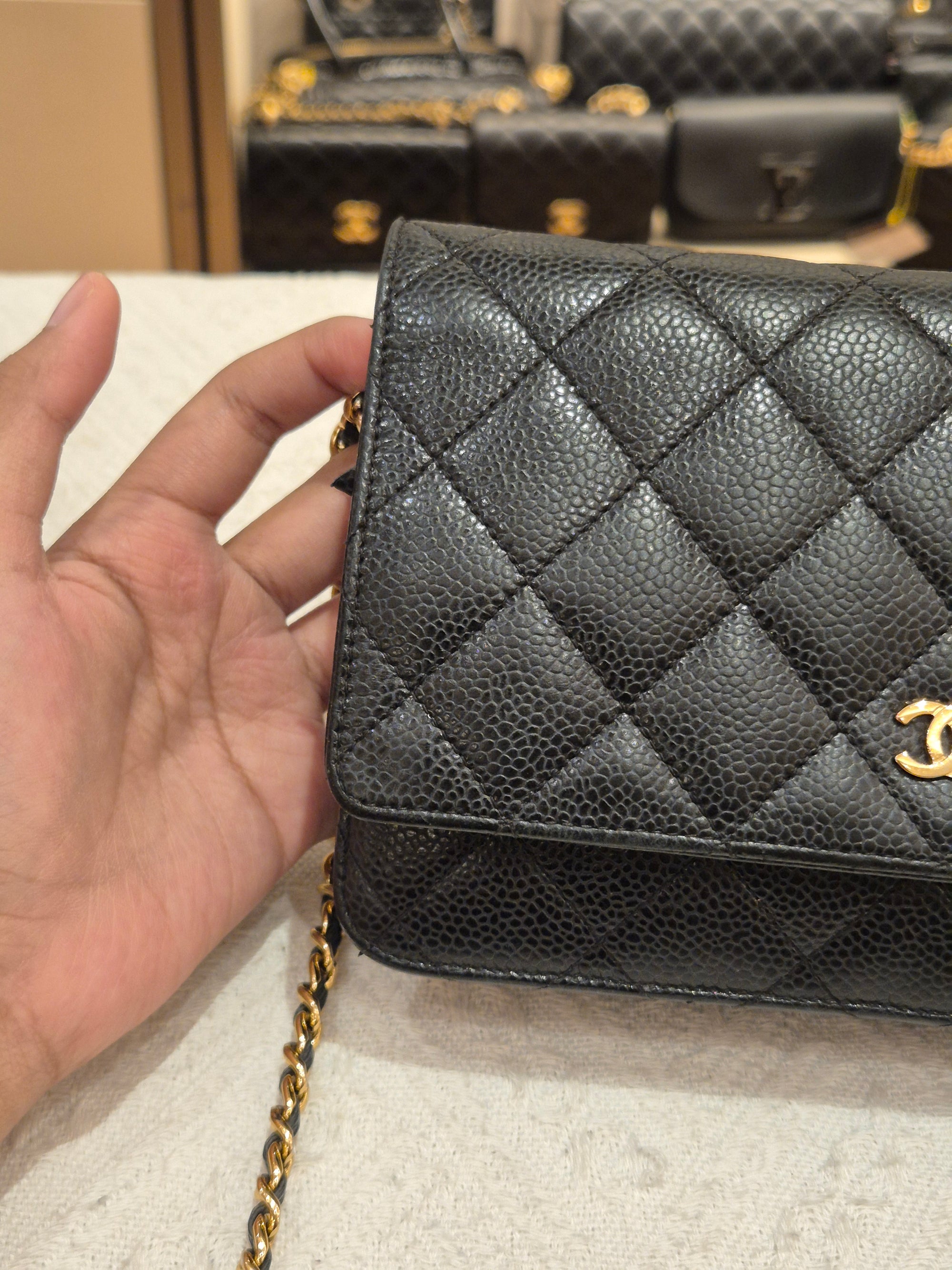 Chanel Wallet On Chain Black