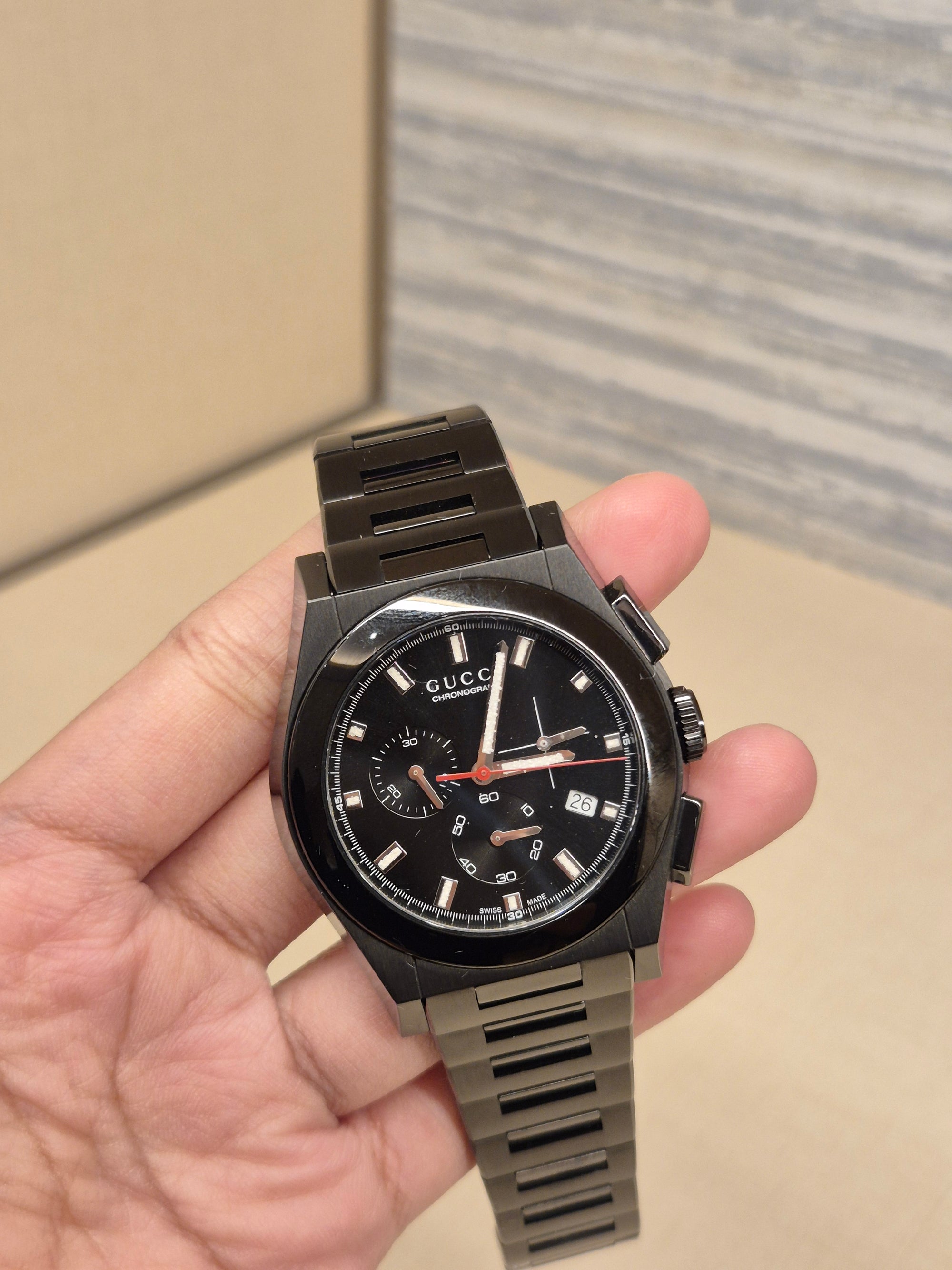 Gucci Pantheon Chronograph all black