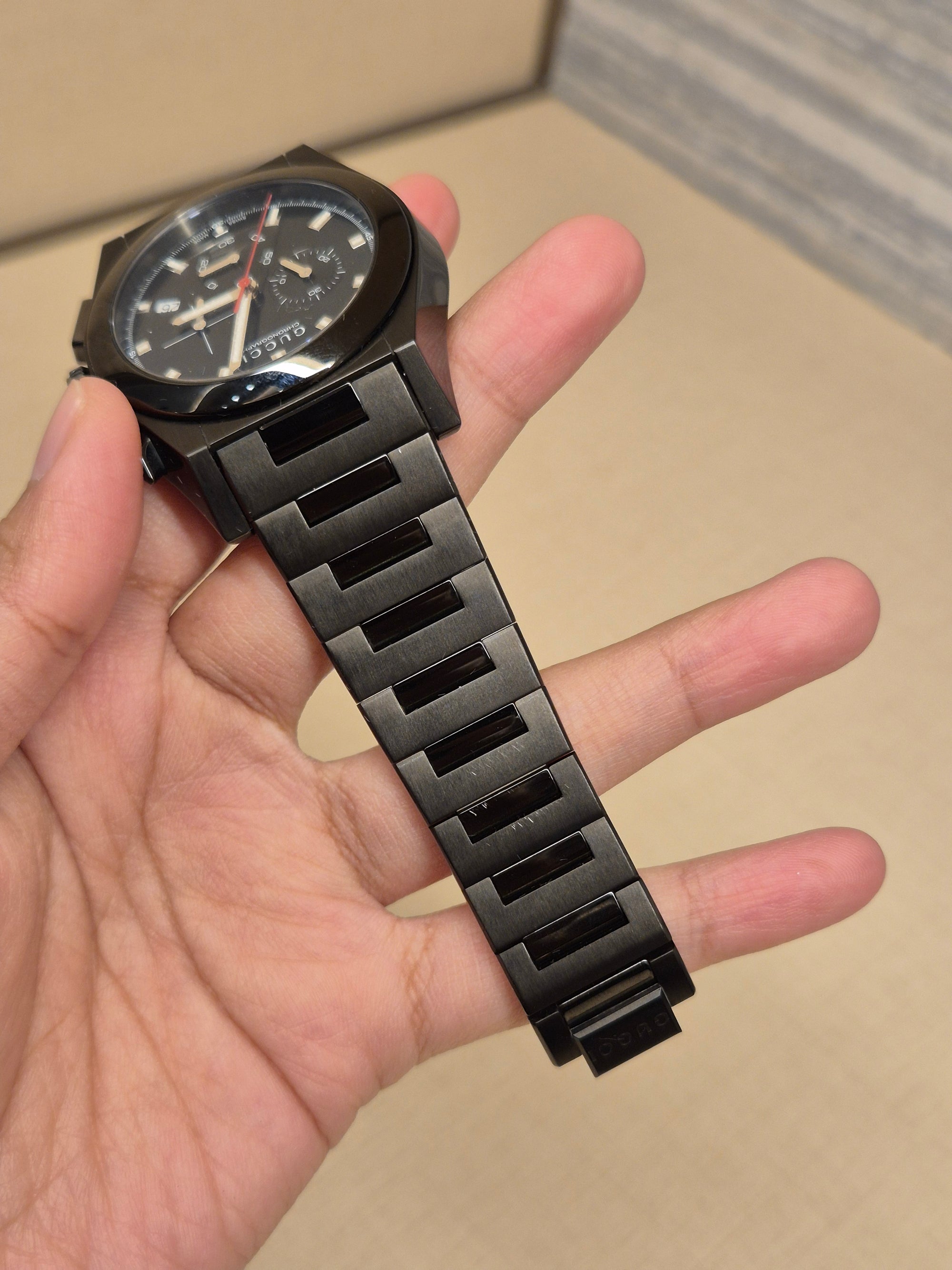 Gucci Pantheon Chronograph all black