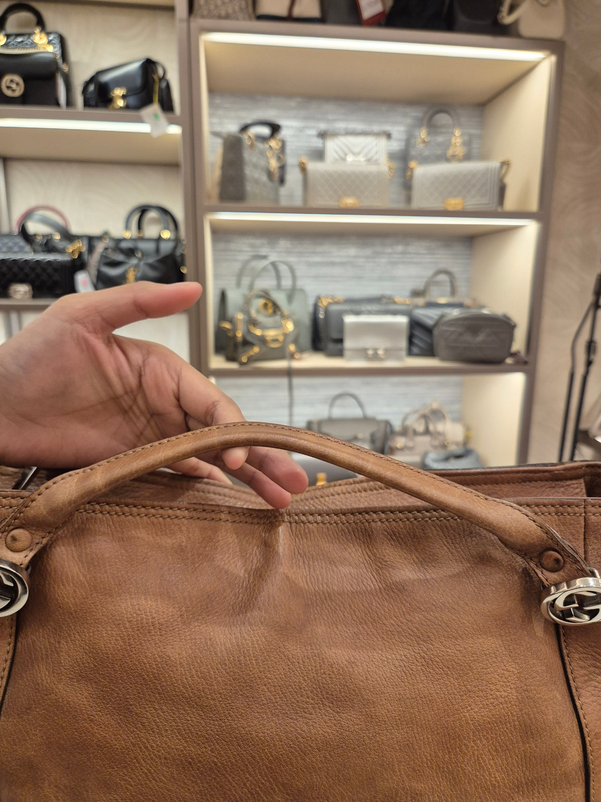 Gucci Miss GG Top Handle Brown