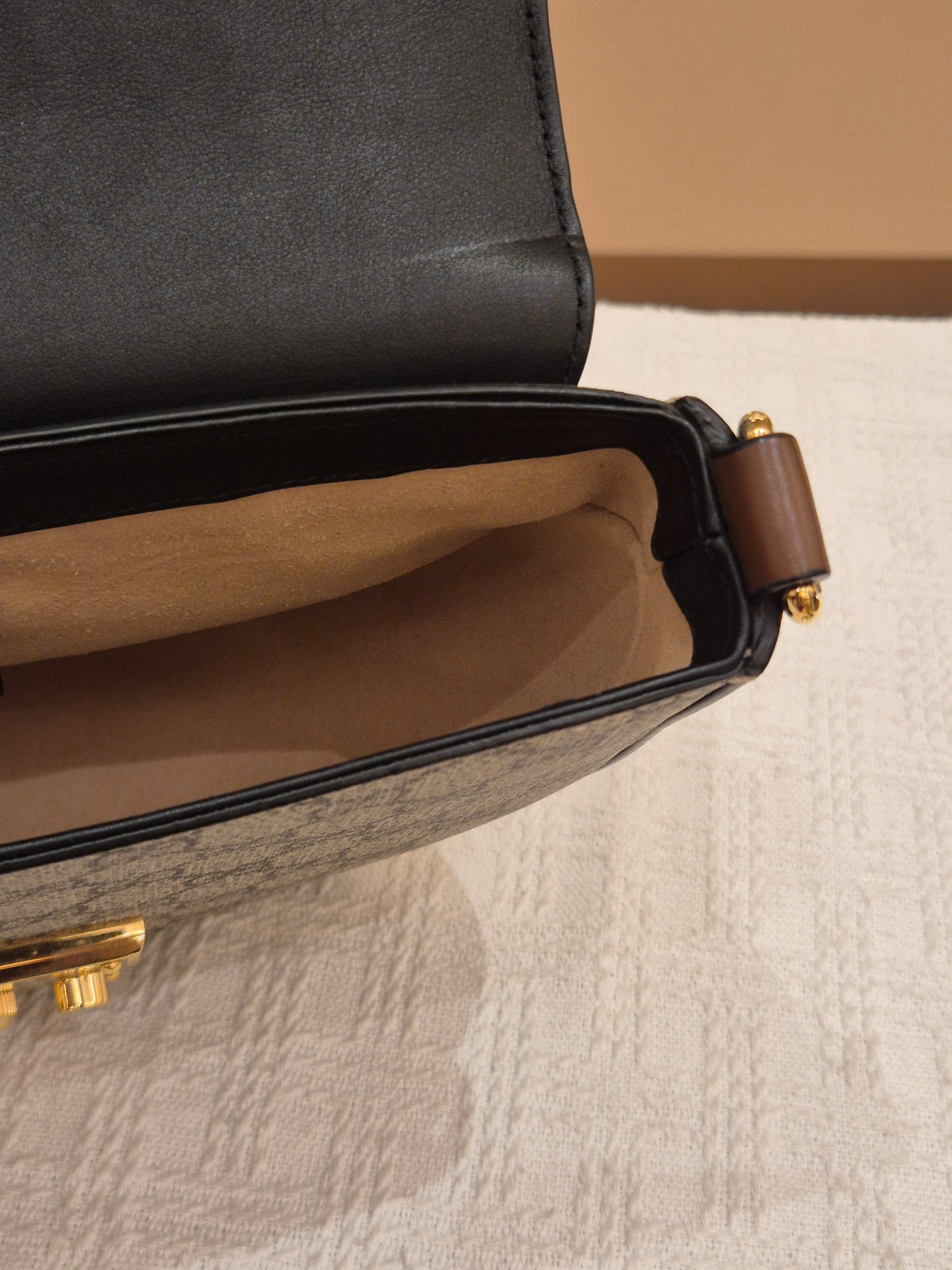 Gucci Padlock Halfmoon Monogram Black