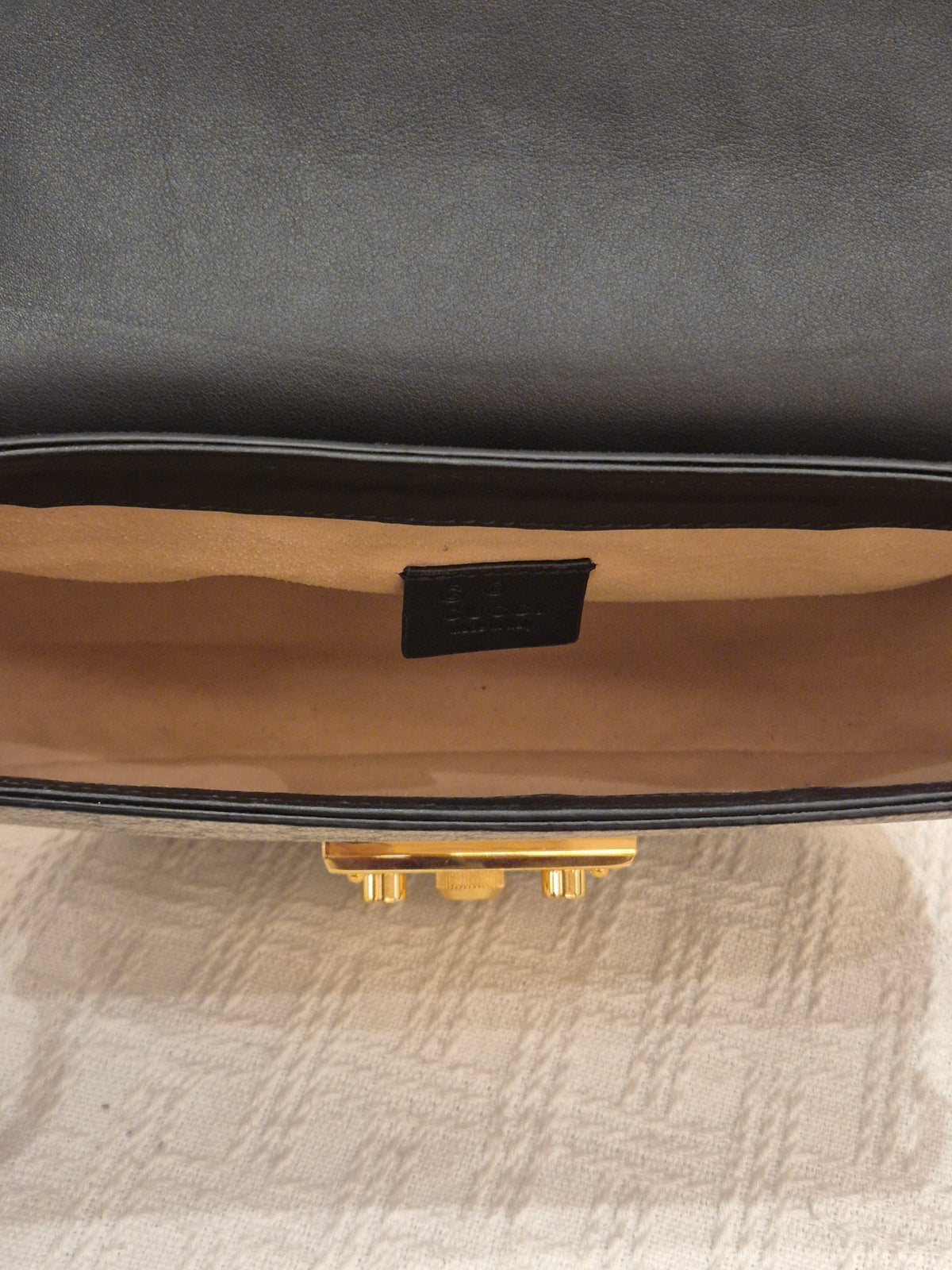 Gucci Padlock Halfmoon Monogram Black