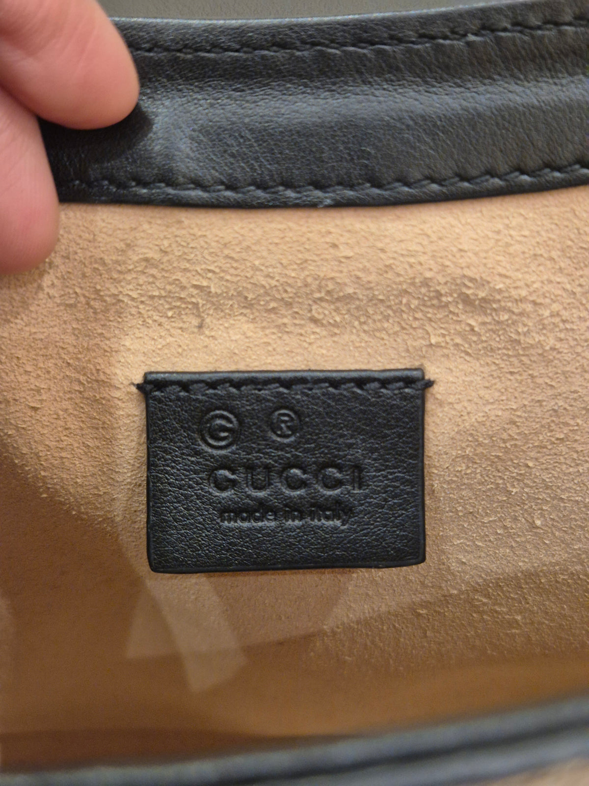 Gucci Padlock Halfmoon Monogram Black