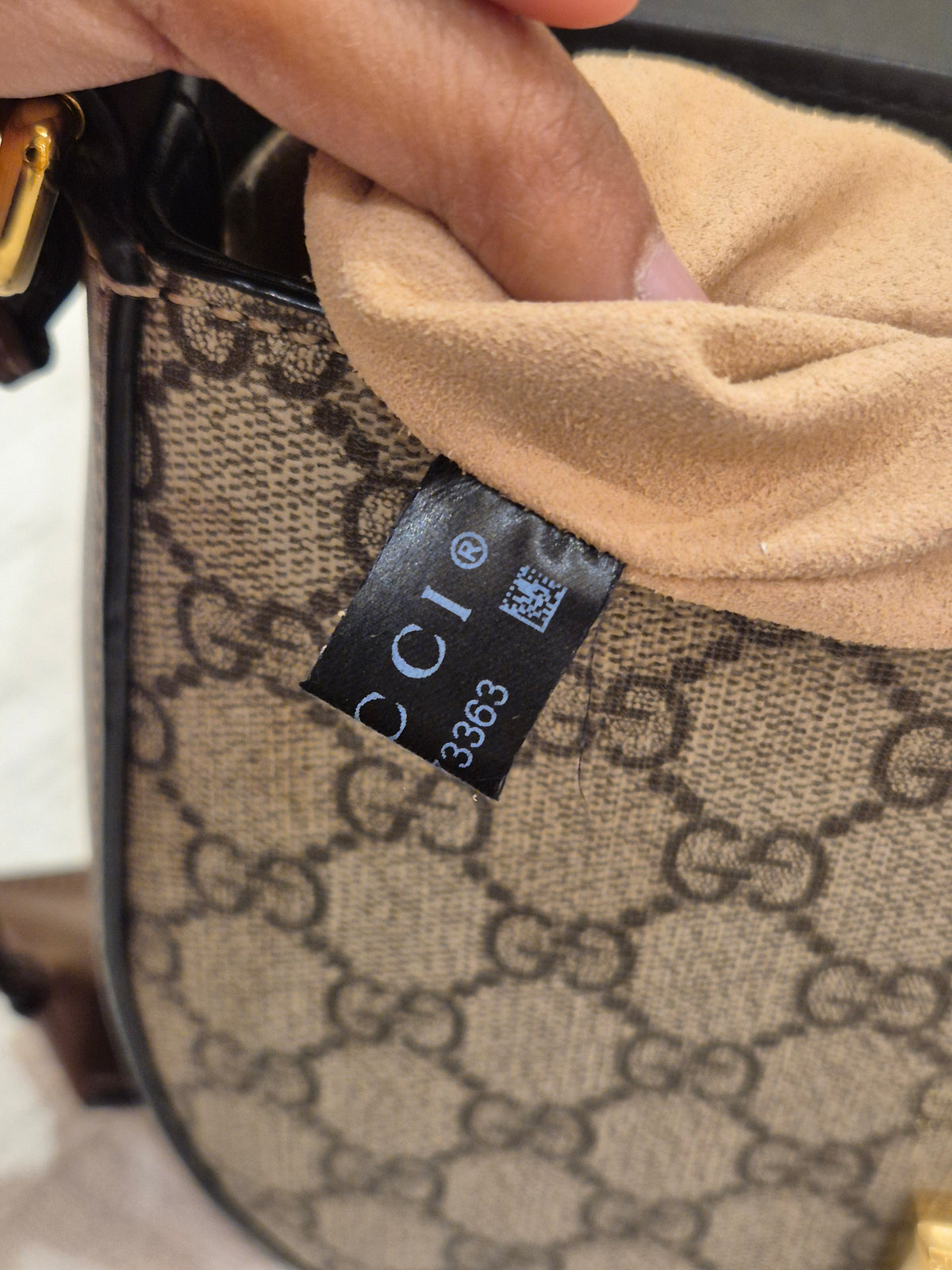 Gucci Padlock Halfmoon Monogram Black