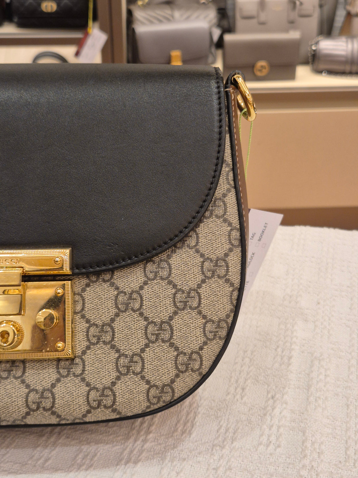 Gucci Padlock Halfmoon Monogram Black