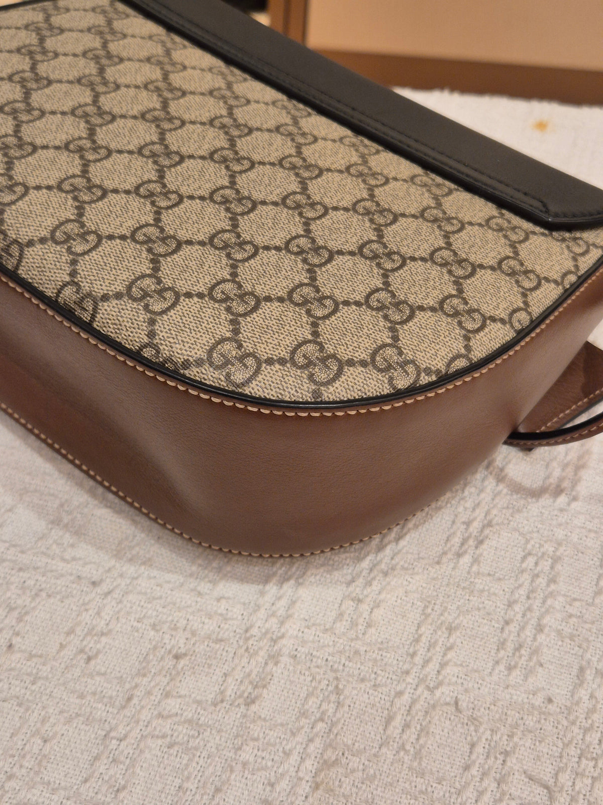 Gucci Padlock Halfmoon Monogram Black