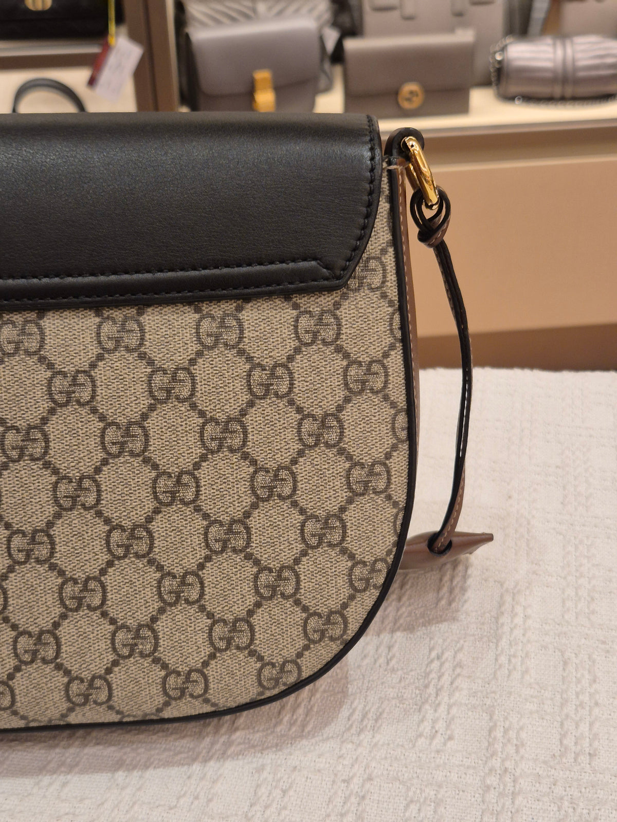 Gucci Padlock Halfmoon Monogram Black