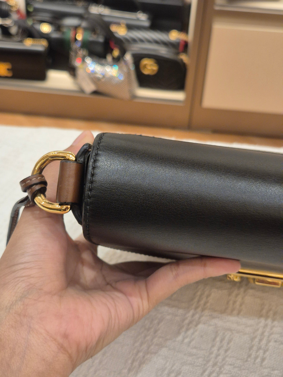 Gucci Padlock Halfmoon Monogram Black