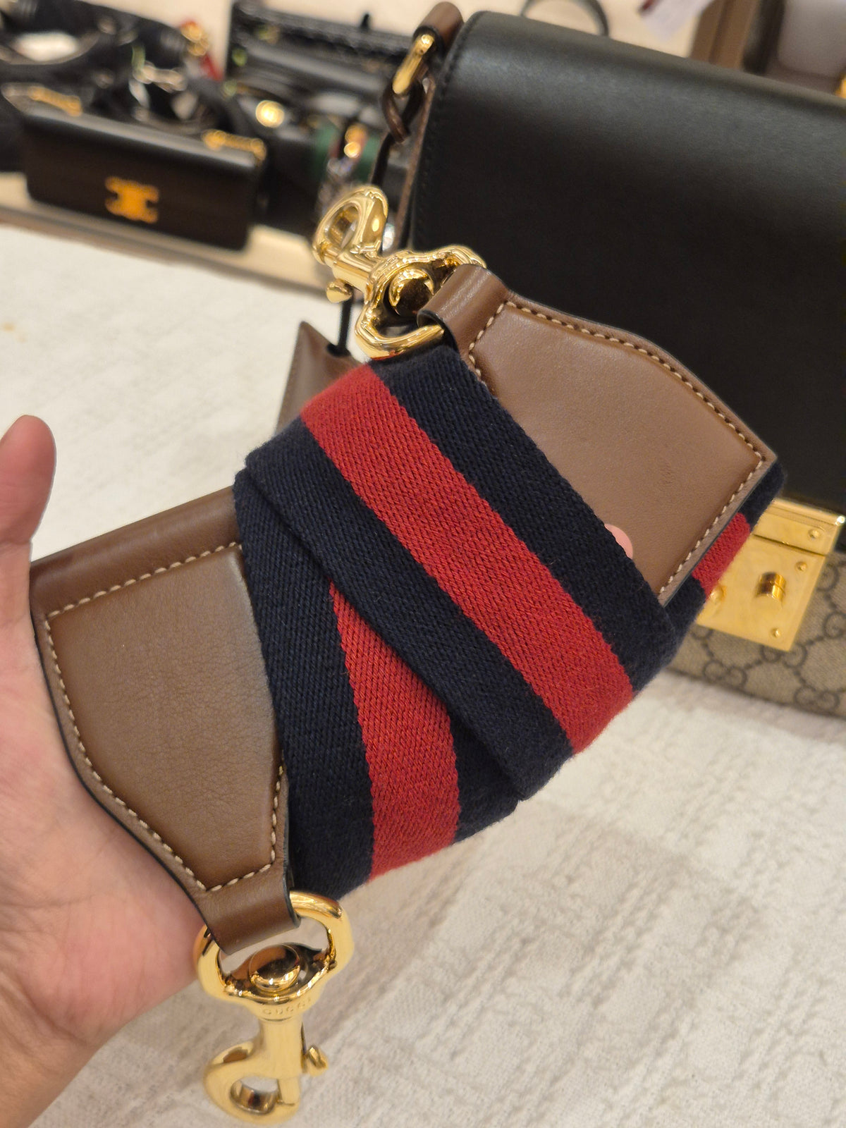 Gucci Padlock Halfmoon Monogram Black