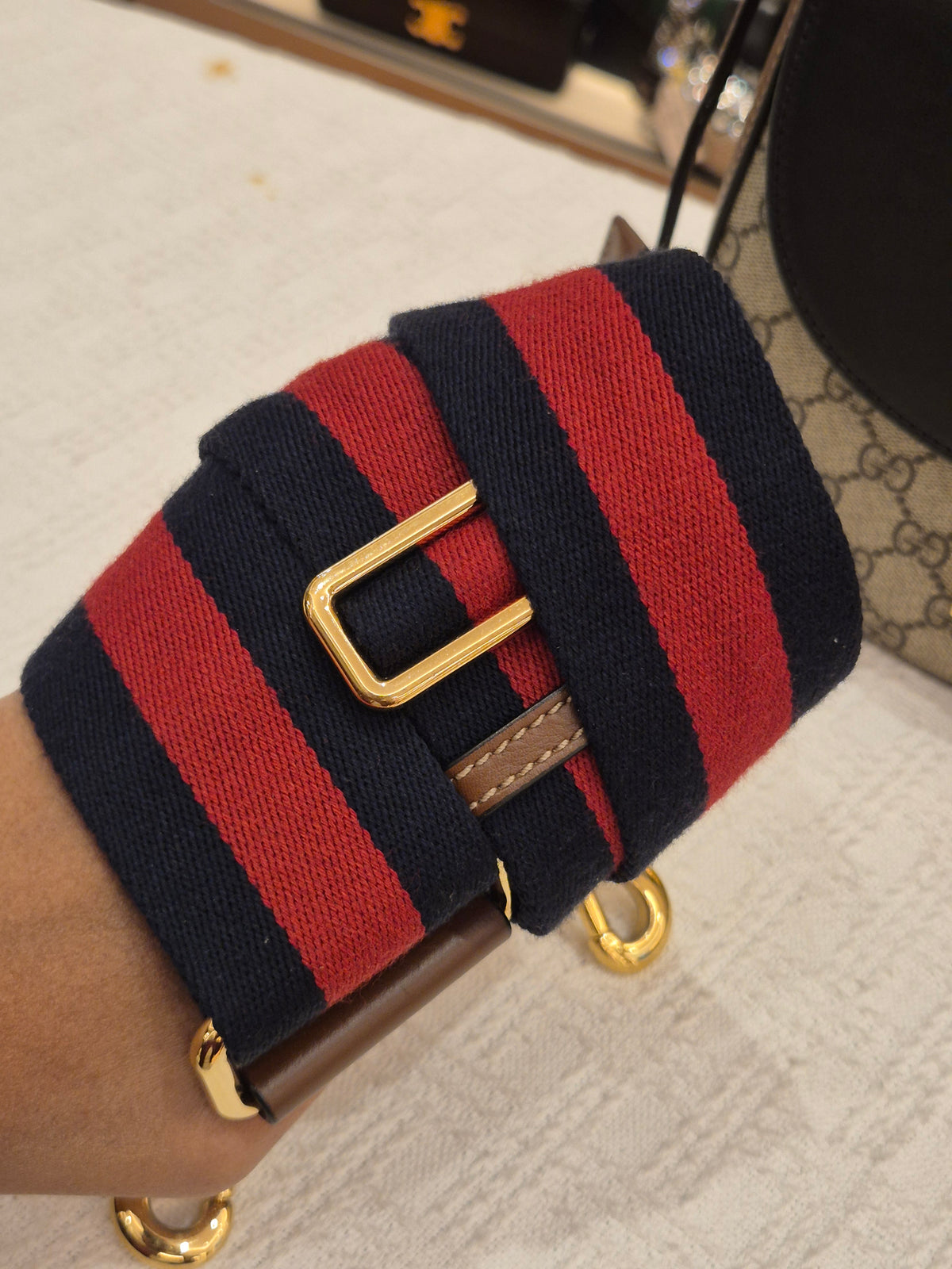 Gucci Padlock Halfmoon Monogram Black