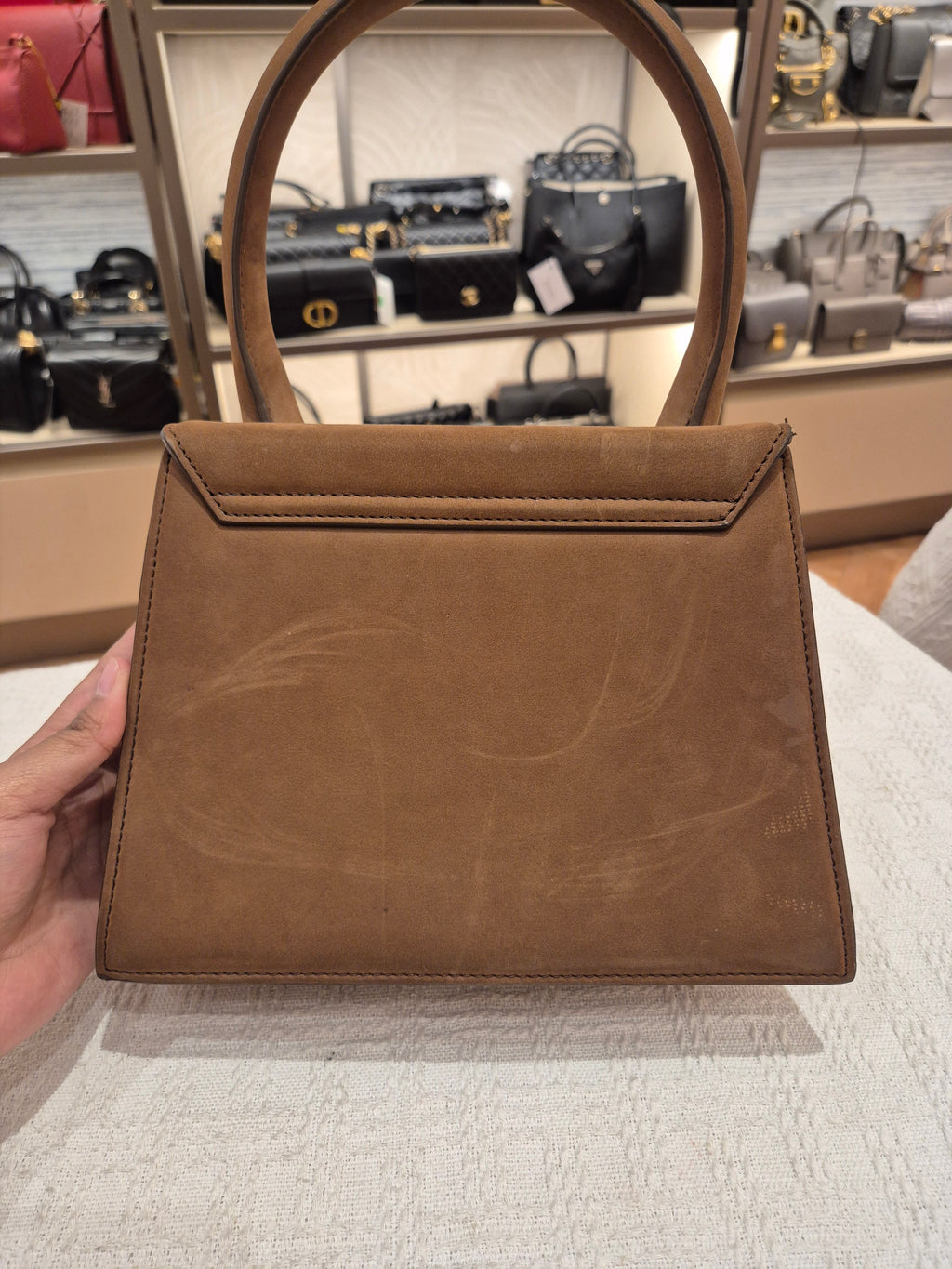 Jacquemus Le Grand Chiquito suede brown
