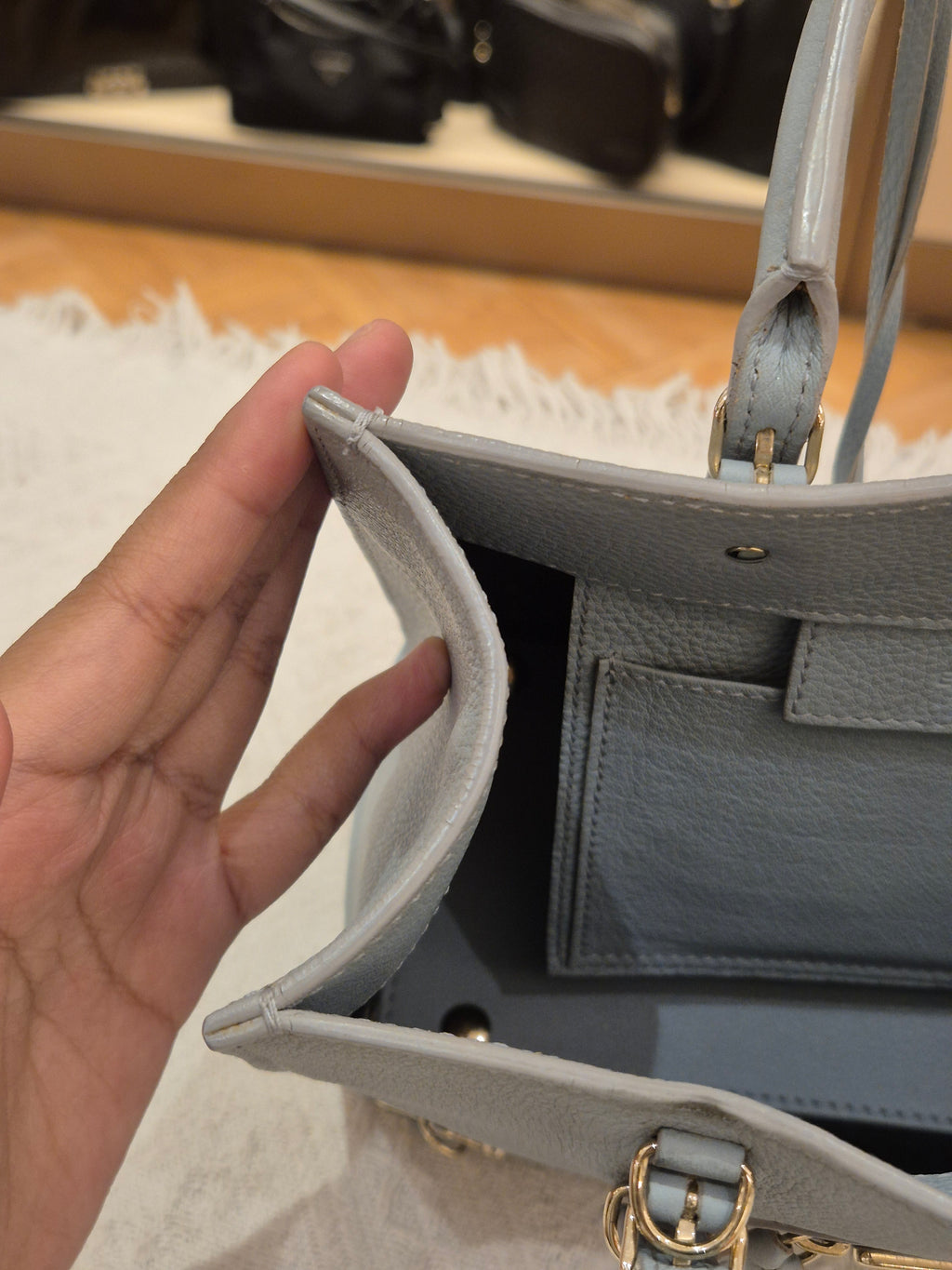 Balenciaga Mini Papier A4 Light Grey