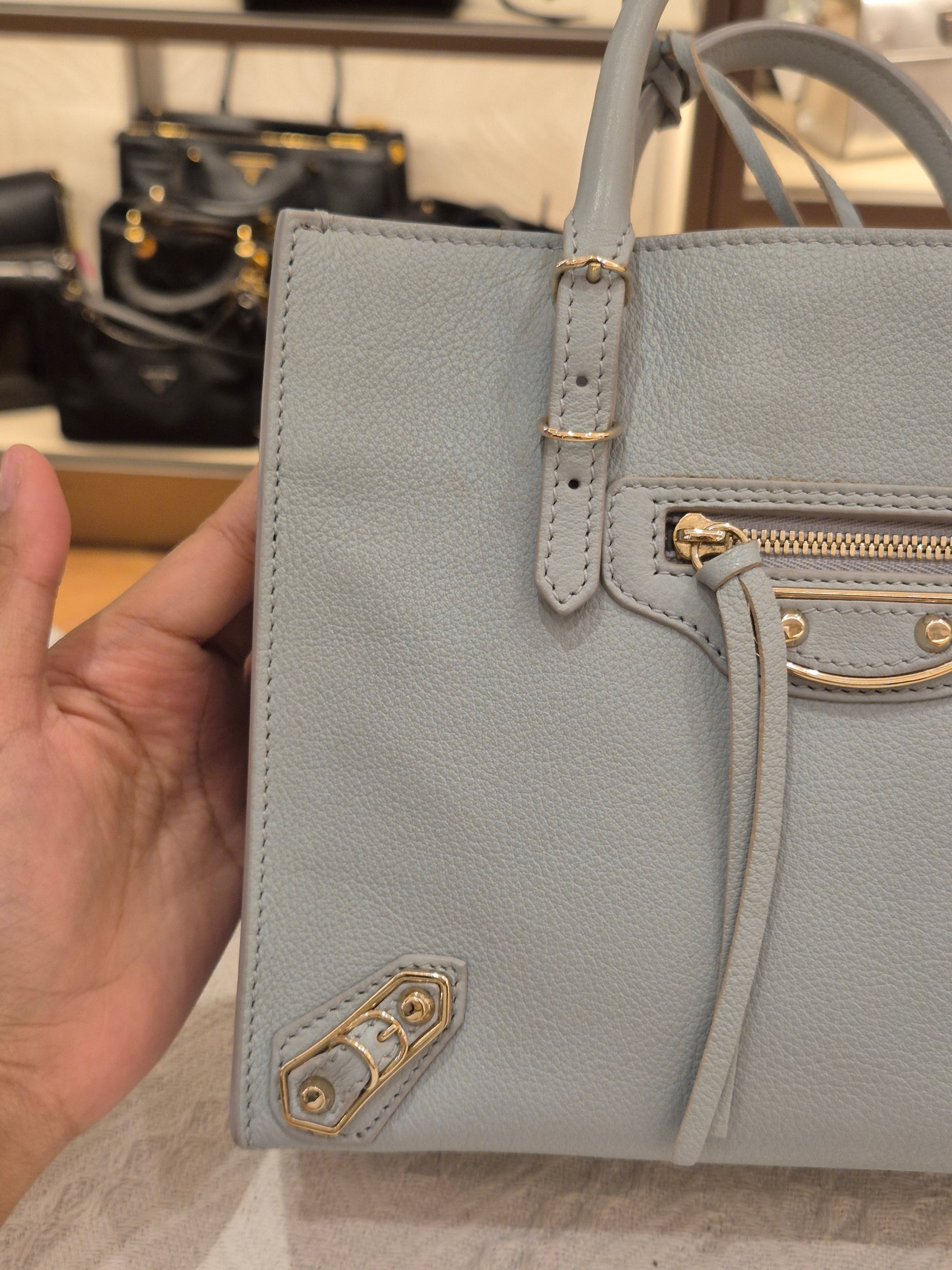 Balenciaga Mini Papier A4 Light Grey