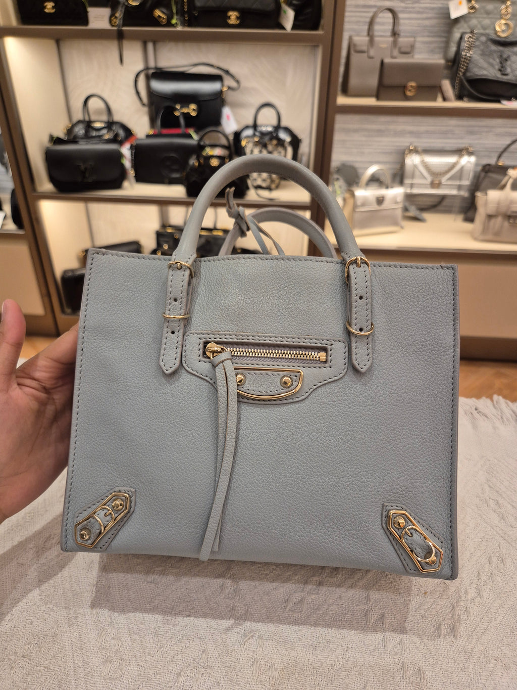 Balenciaga Mini Papier A4 Light Grey
