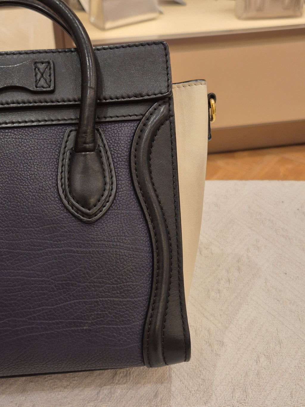 Celine Nano Luggage Navy Tricolour