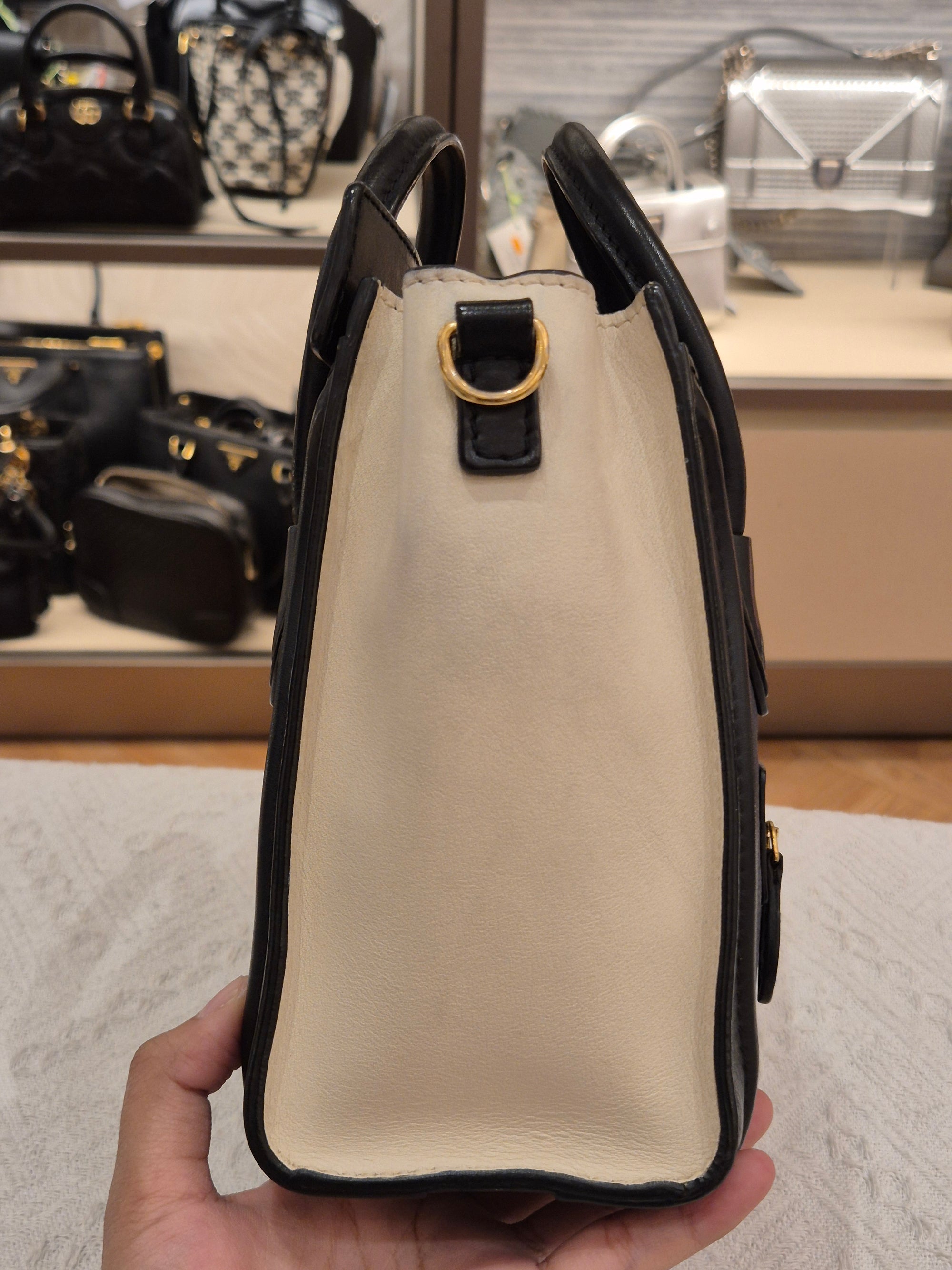 Celine Nano Luggage Navy Tricolour