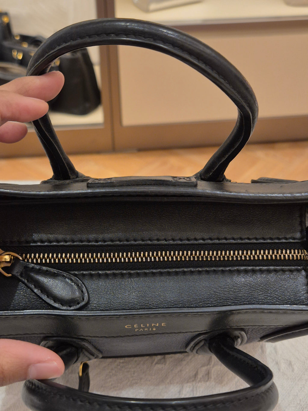 Celine Nano Luggage Navy Tricolour