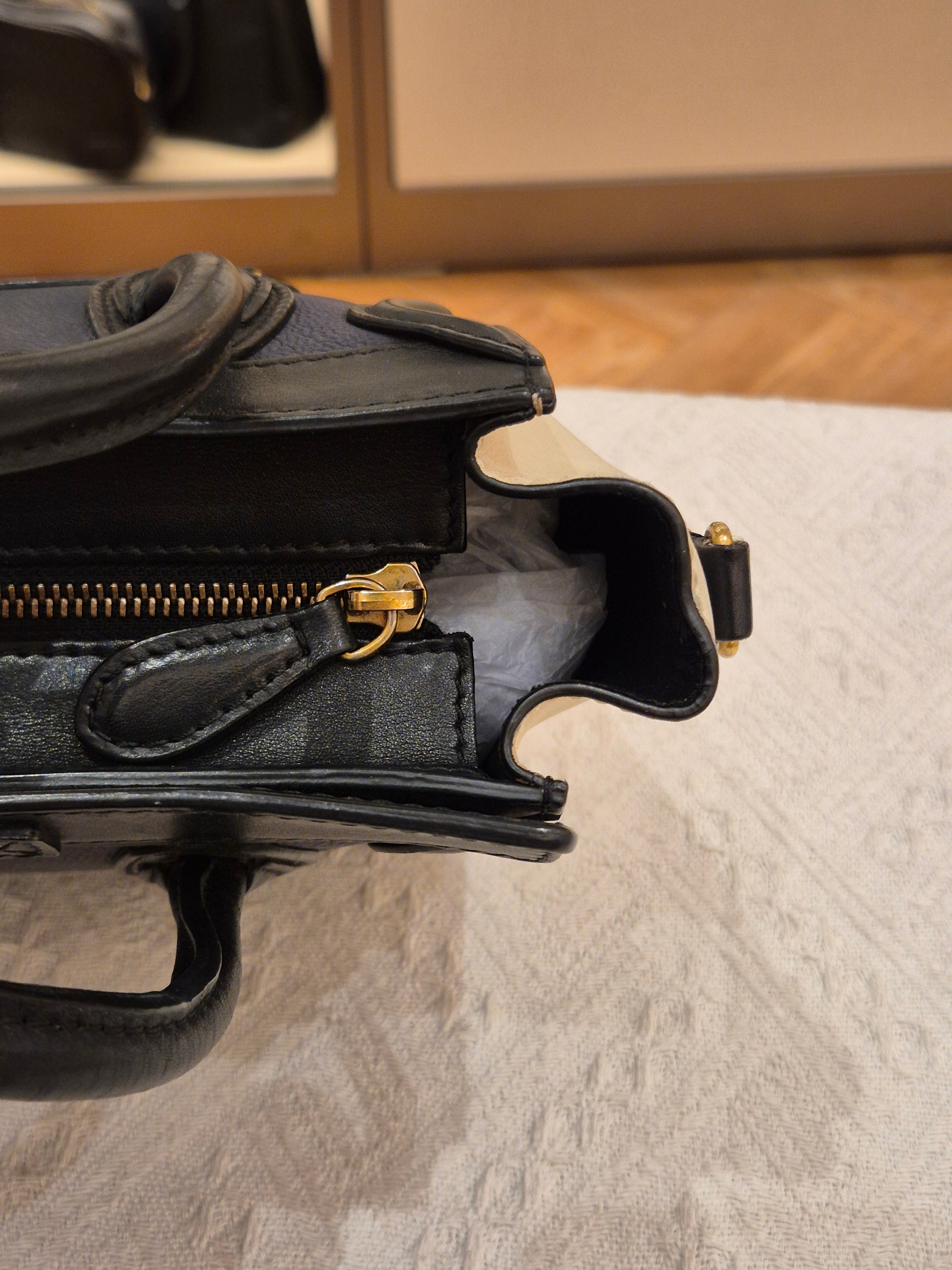 Celine Nano Luggage Navy Tricolour
