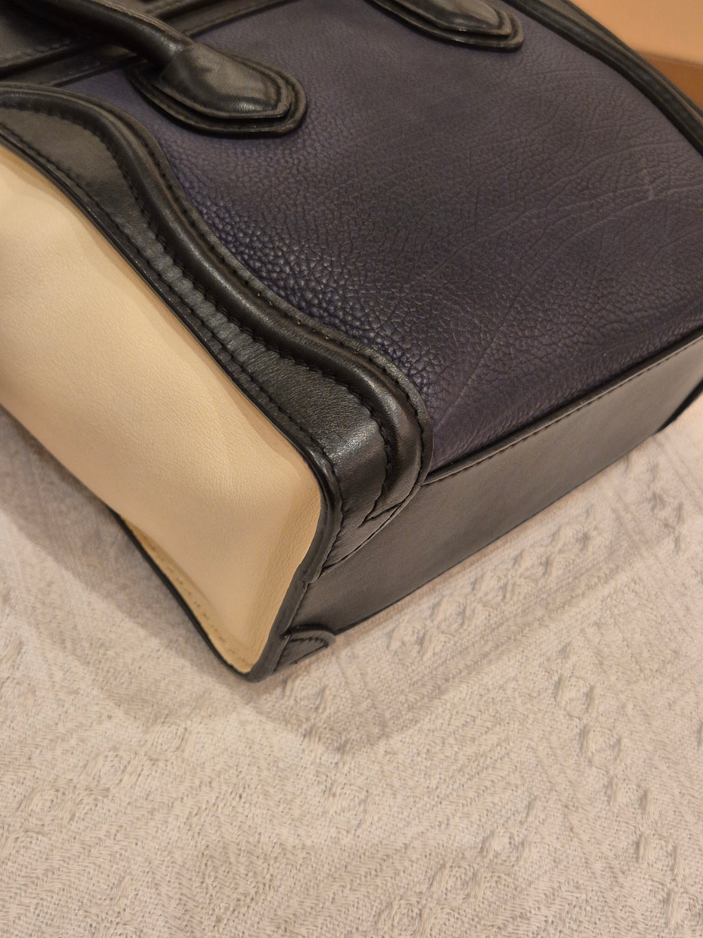 Celine Nano Luggage Navy Tricolour